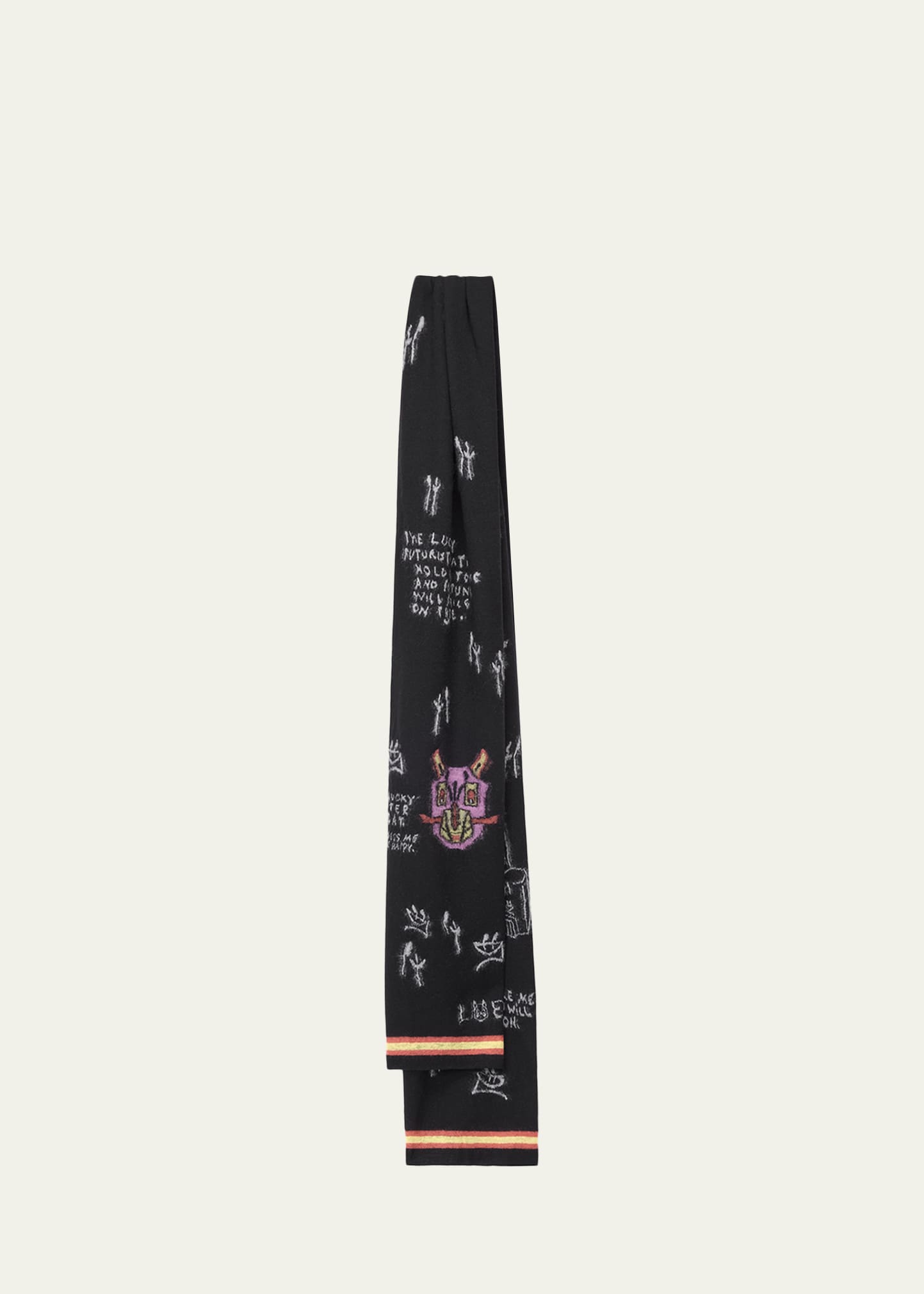 Loewe x Louis Wain Futuristic Cats Intarsia Scarf - Bergdorf Goodman
