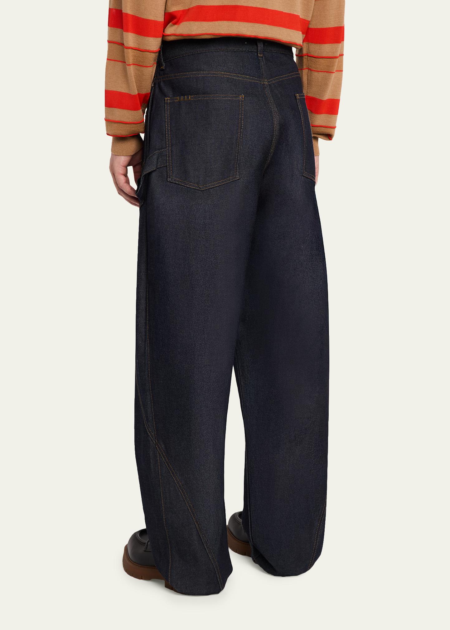 JW ANDERSON アップル テーパード ジョガーパンツ JW Anderson Men's Twisted Workwear Denim Jeans - Bergdorf Goodman