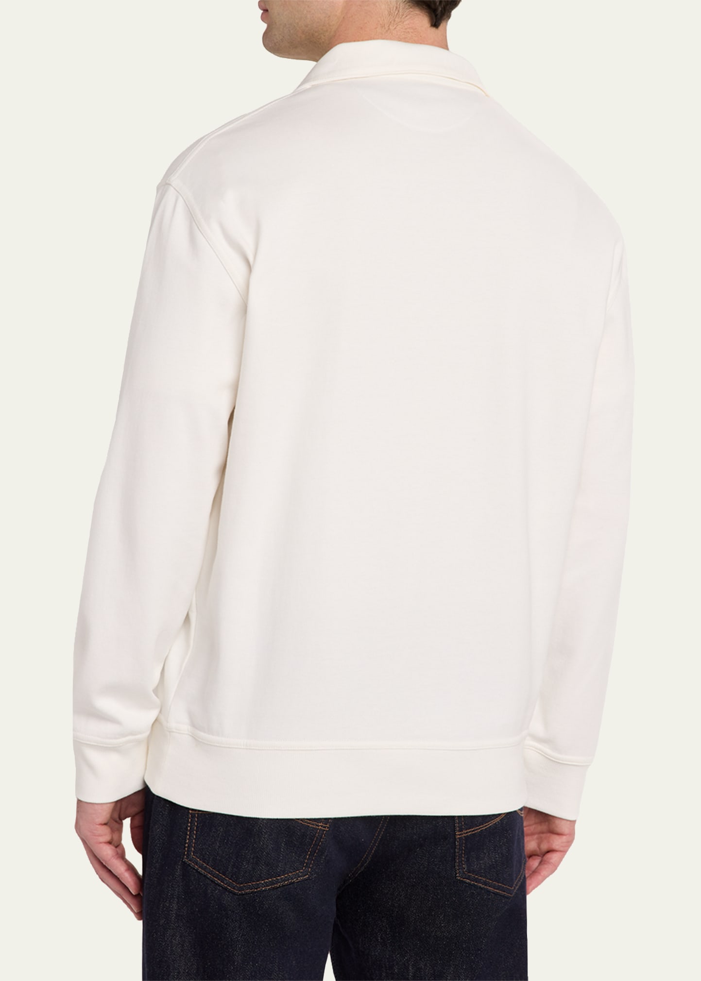 Brunello Cucinelli Men's Cotton-Blend Quarter-Zip Sweatshirt