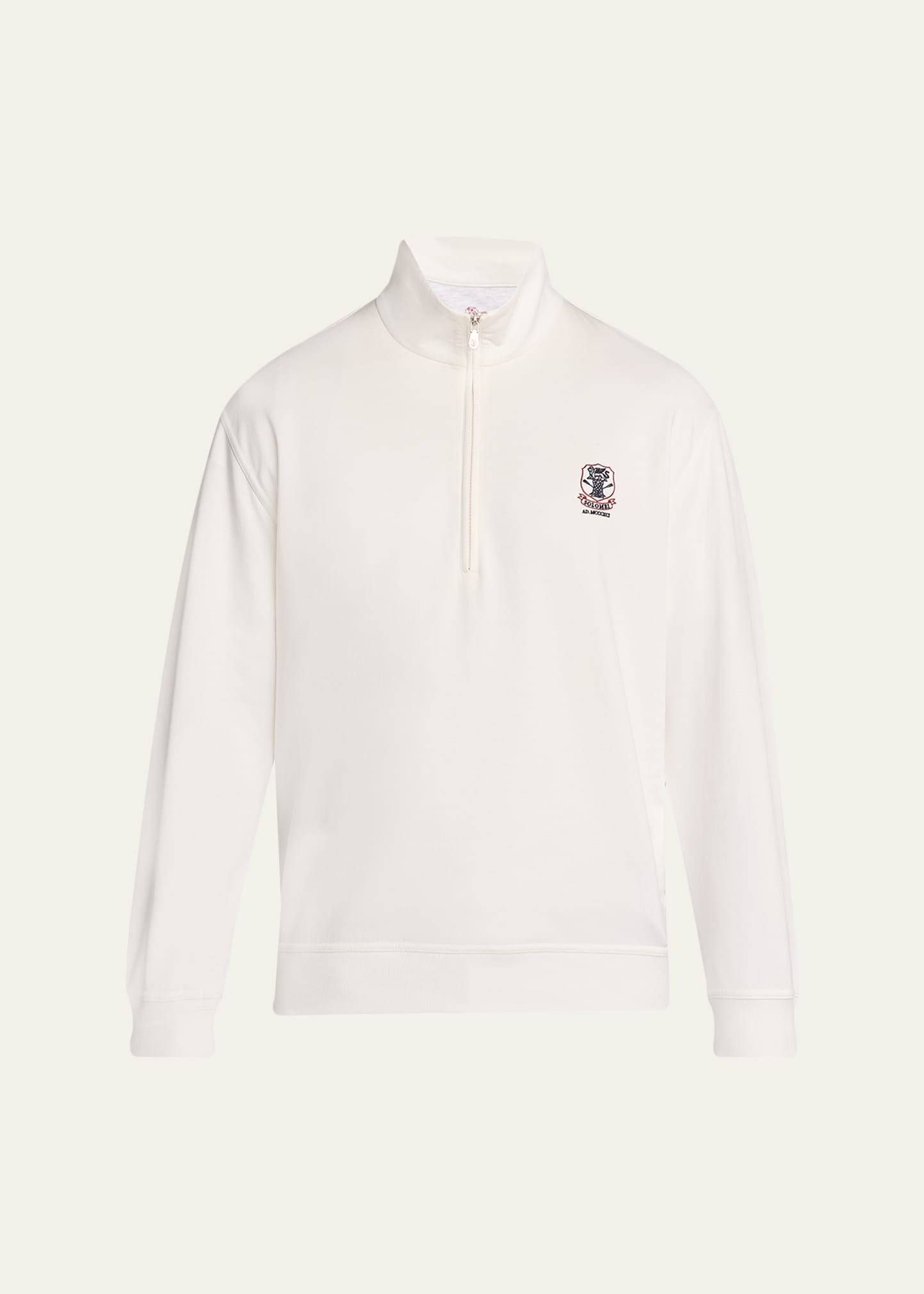 Brunello Cucinelli Men's Cotton-Blend Quarter-Zip Sweatshirt