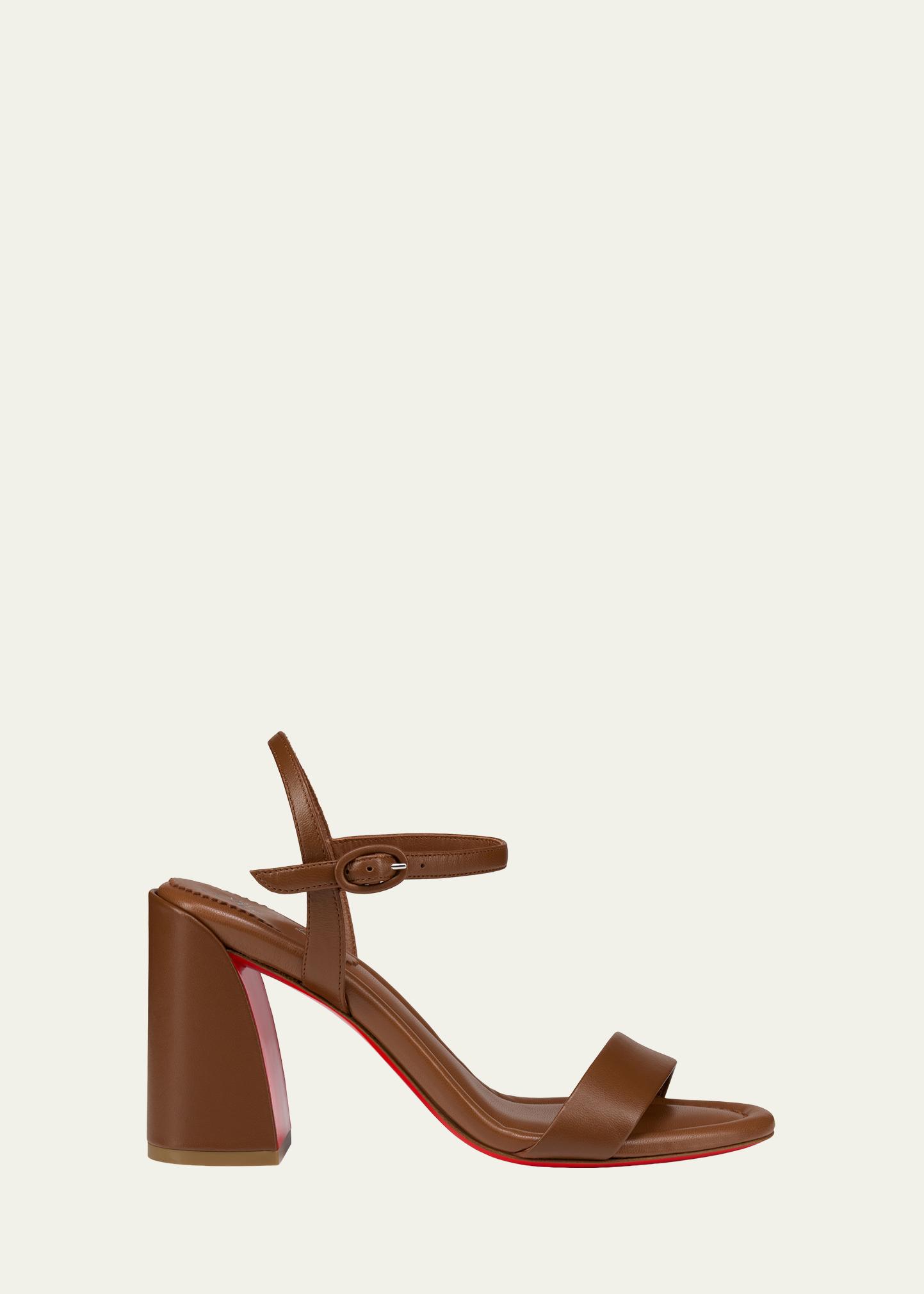 Christian Louboutin 85mm Miss Jane Leather Sandals - Bergdorf Goodman