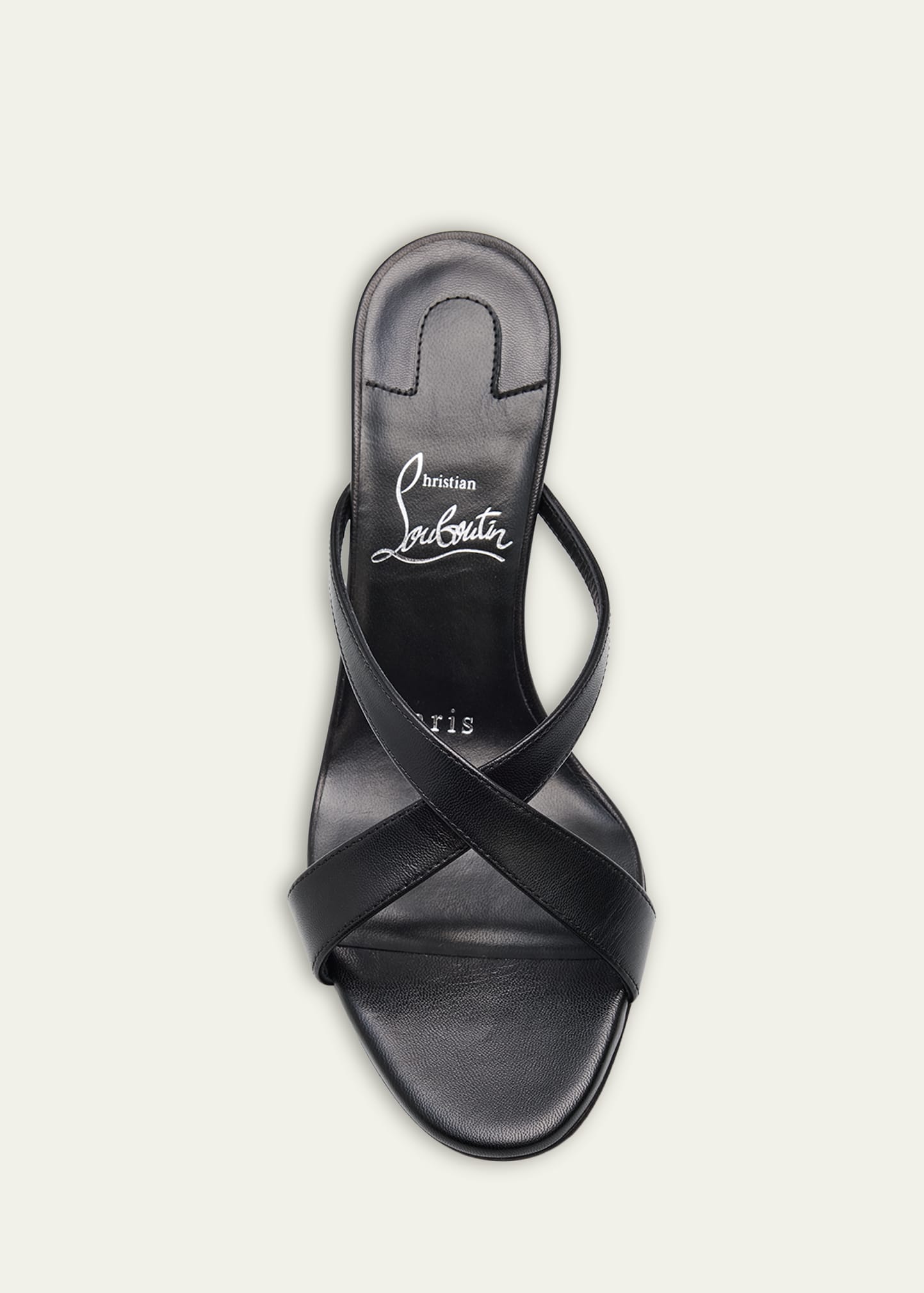 Christian Louboutin 80mm Mulazee Leather Crisscross Mules