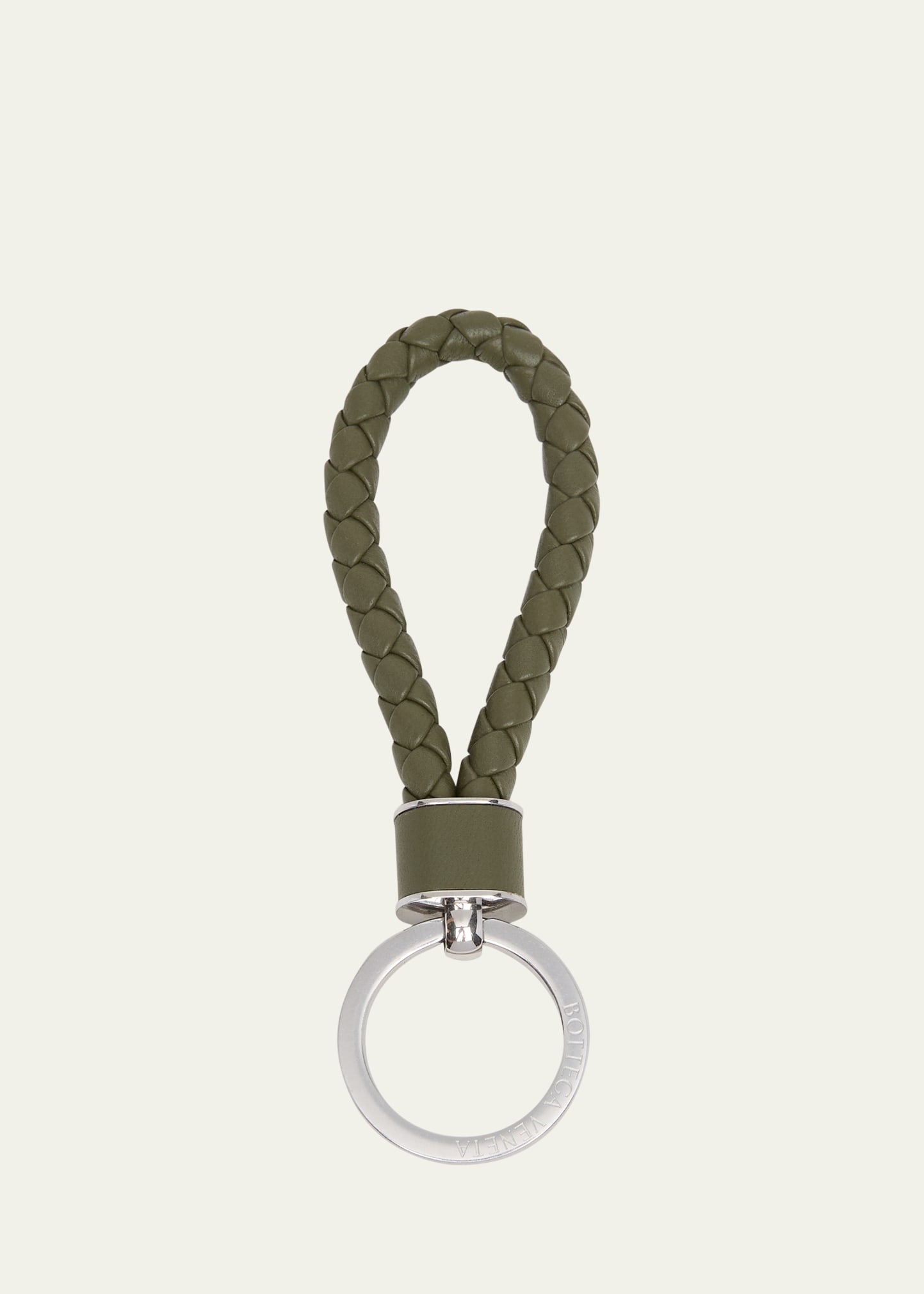 Bottega Veneta Men's Intreccio Key Ring - Bergdorf Goodman