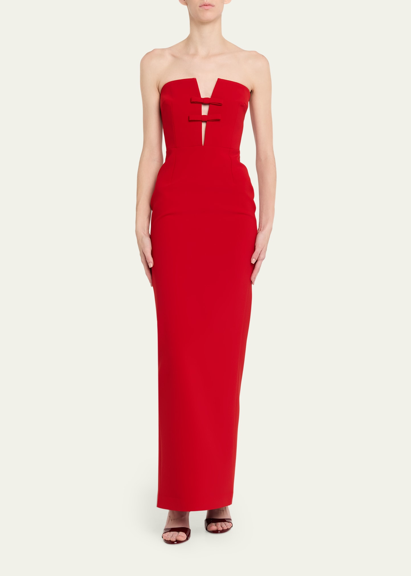 The New Arrivals by Ilkyaz Ozel Noa Strapless Plunging Column Gown