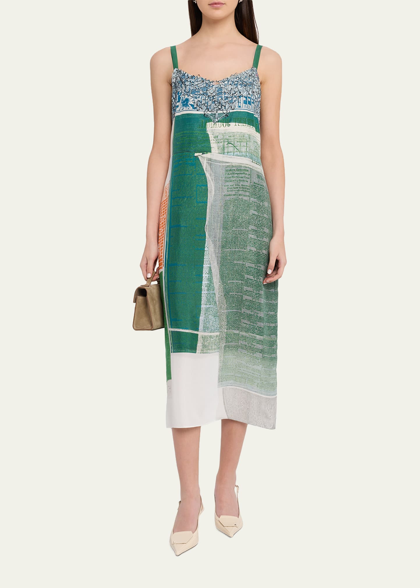 Jason Wu Collection x Robert Rauschenberg Platter-Print Midi Slip