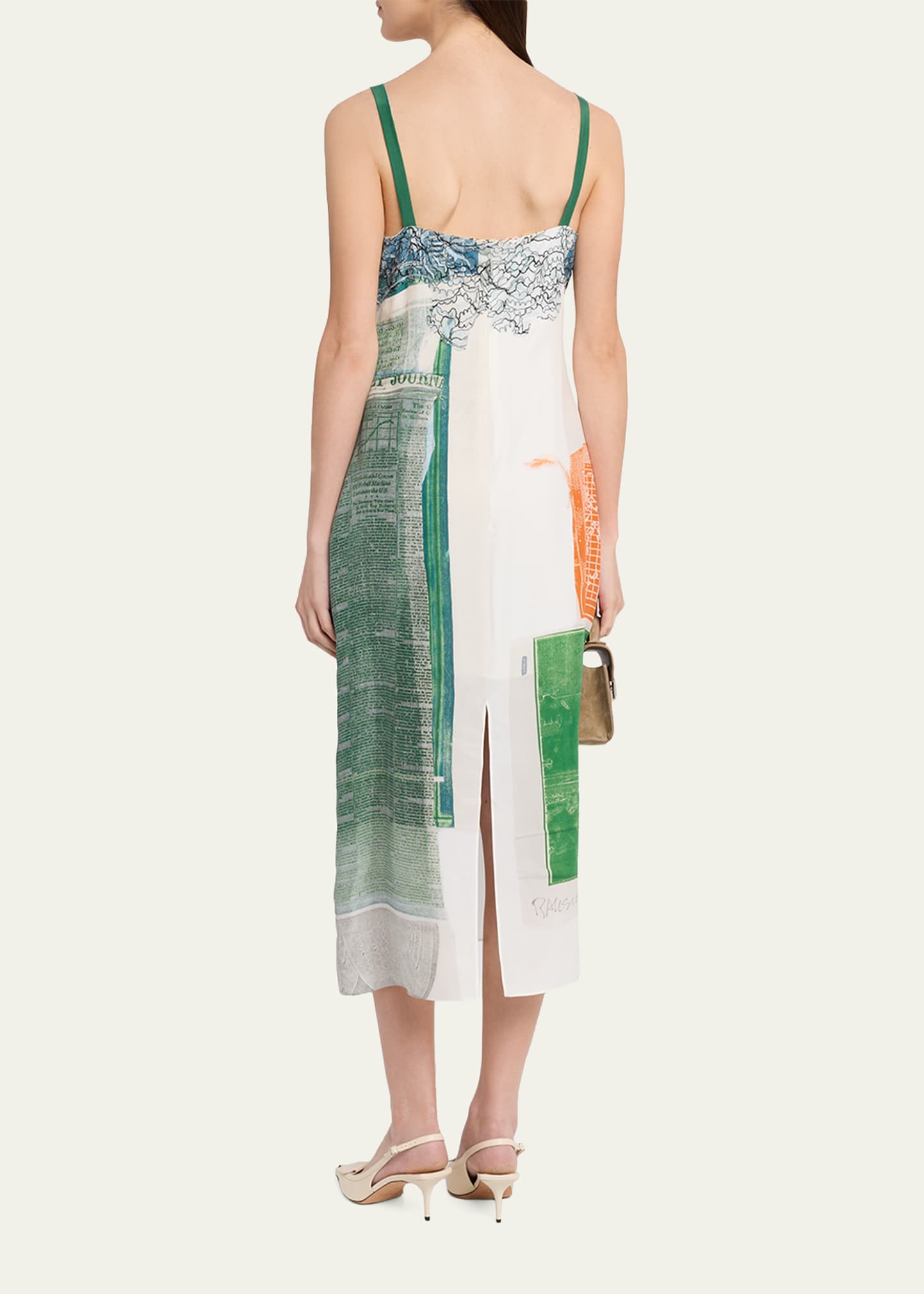 Jason Wu Collection x Robert Rauschenberg Platter-Print Midi Slip