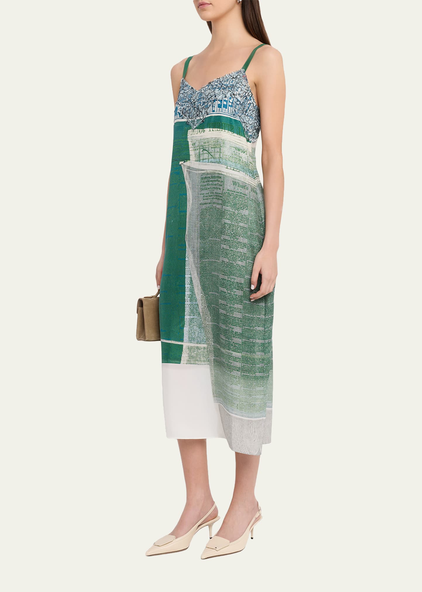 Jason Wu Collection x Robert Rauschenberg Platter-Print Midi Slip