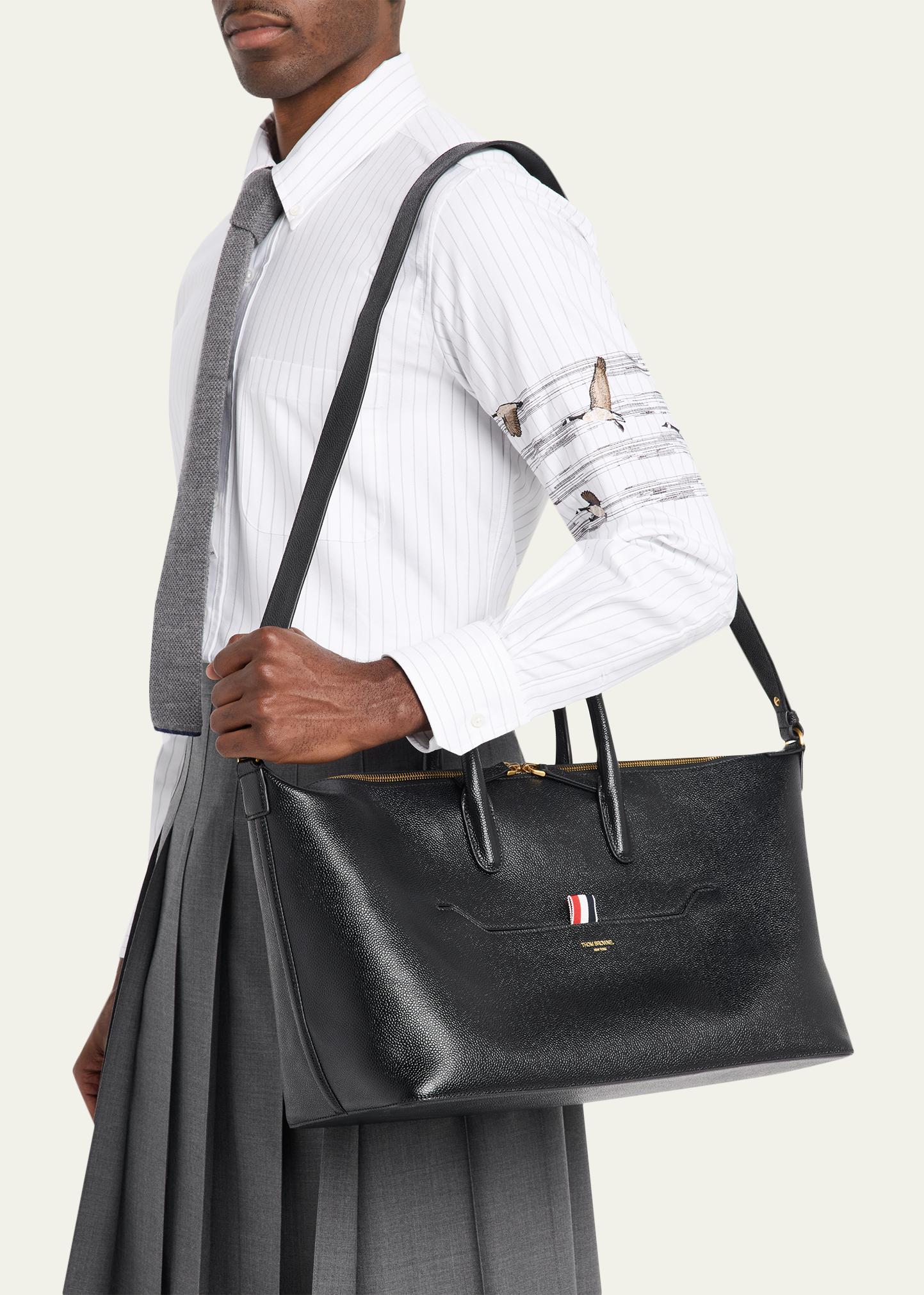 Thom Browne Men's Soft Pebble Grain Medium Duffle Bag - Bergdorf