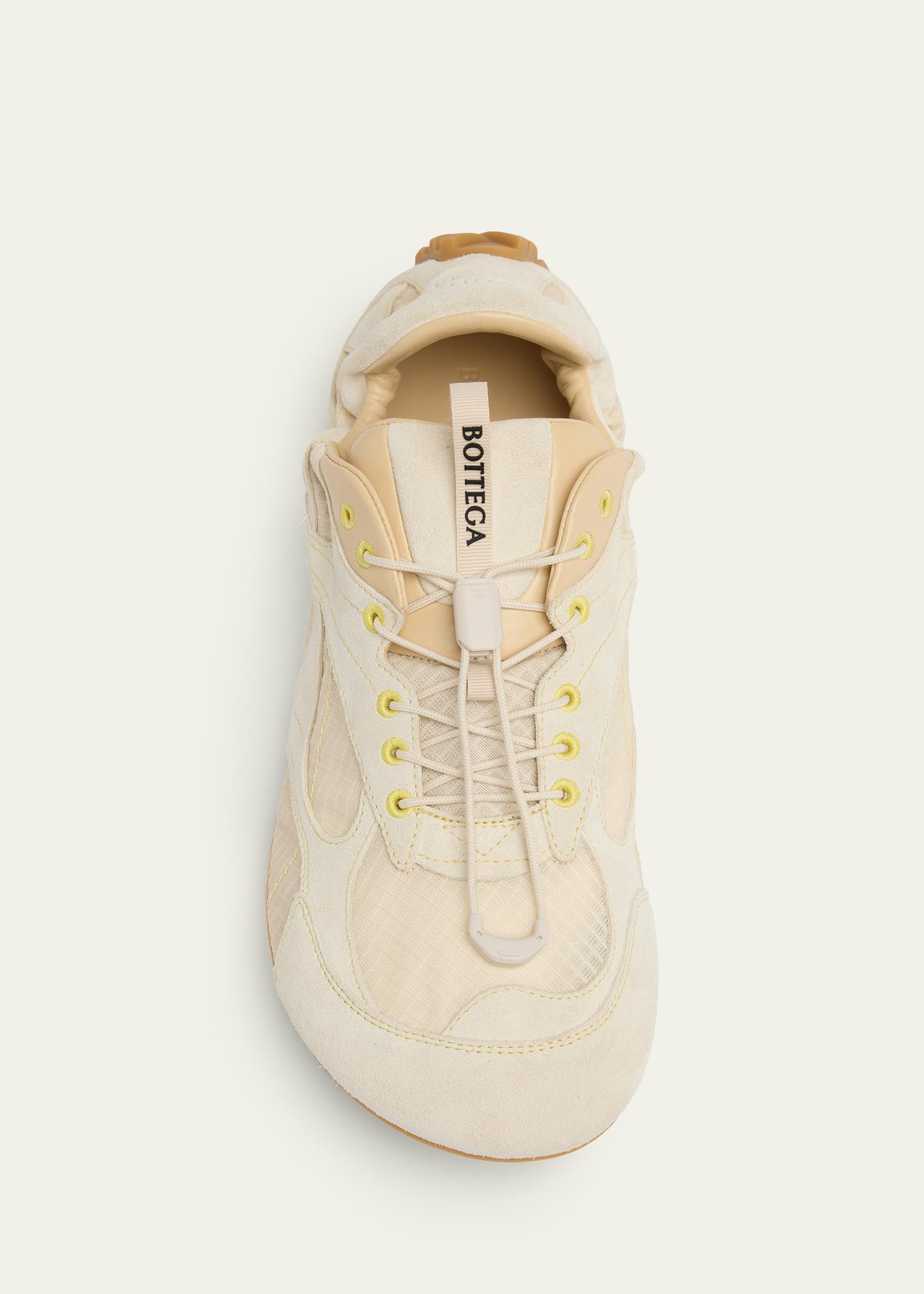【ケン防】[新品・本物]BOTTEGA VENETAフラットシューズ 37 Bottega Veneta Men's Orbit Flash Suede & Nylon Sneakers - Bergdorf