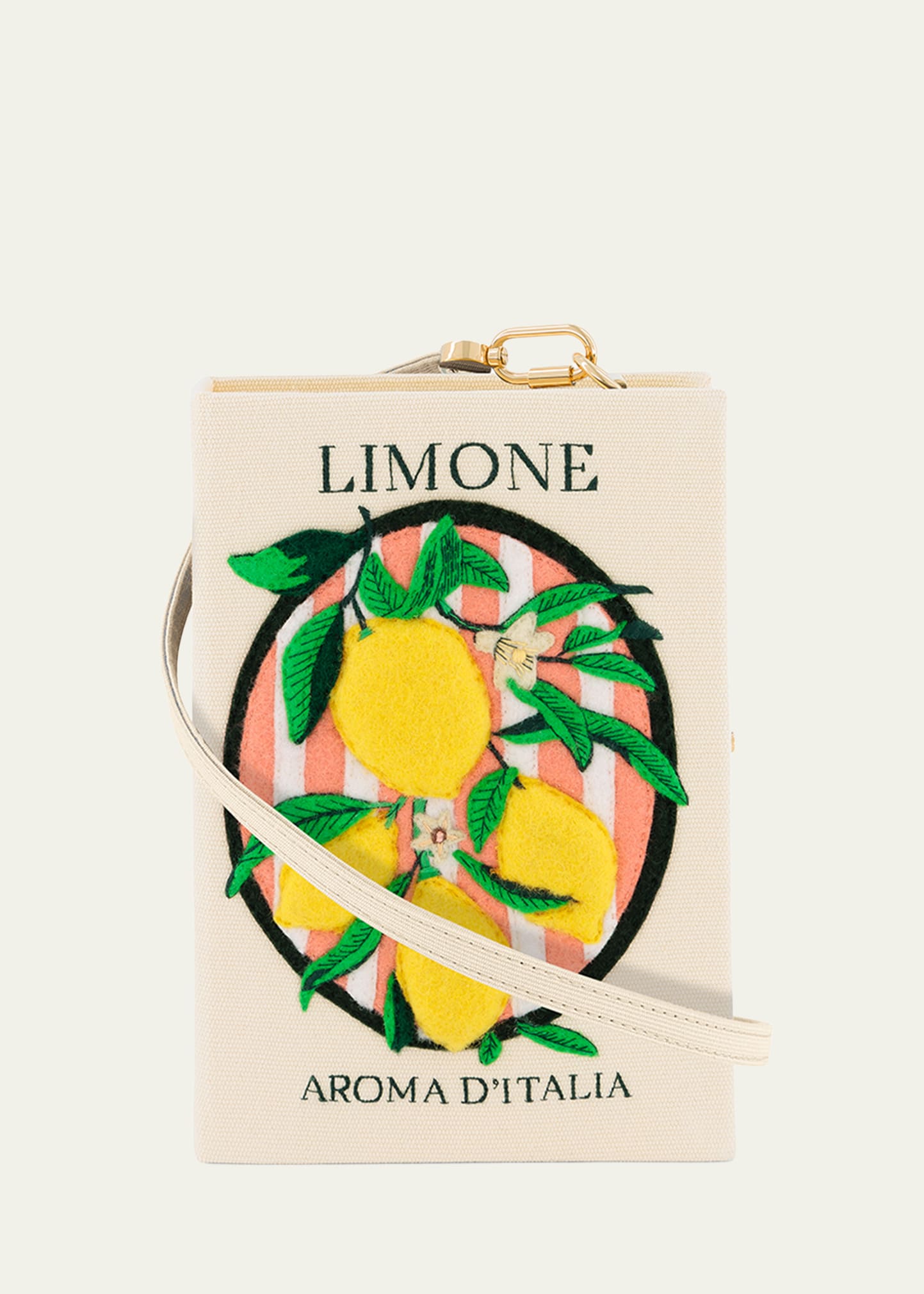 Olympia Le-Tan Aroma D'Italia Book Clutch Bag with Strap