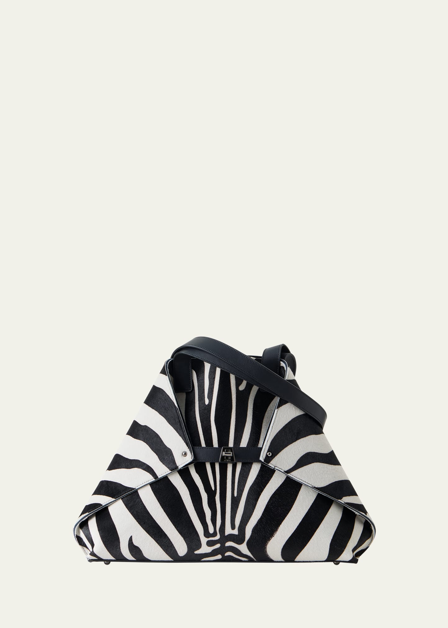 Akris Ai Medium Zebra-Print Top-Handle Tote Bag - Bergdorf Goodman
