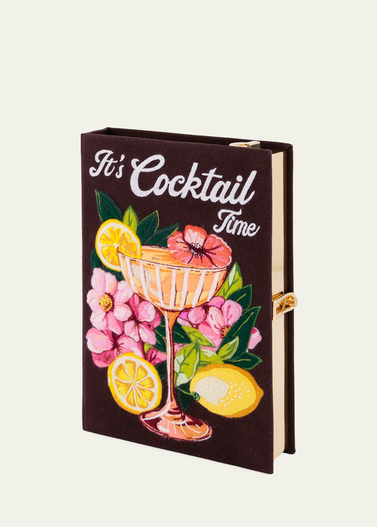 Olympia Le-Tan It's Cocktail Time Book Clutch Bag with Strap