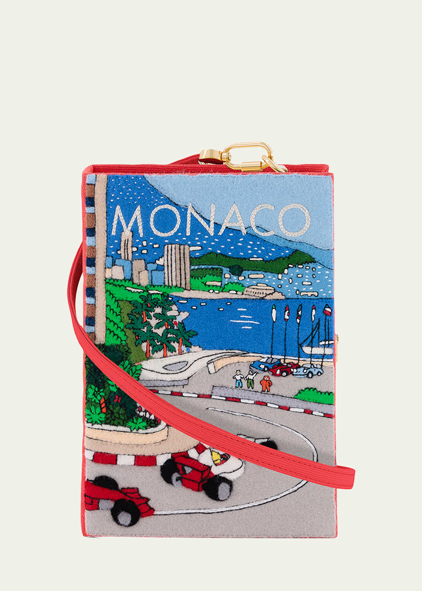 Olympia Le-Tan Monaco Book Clutch Bag with Strap - Bergdorf Goodman