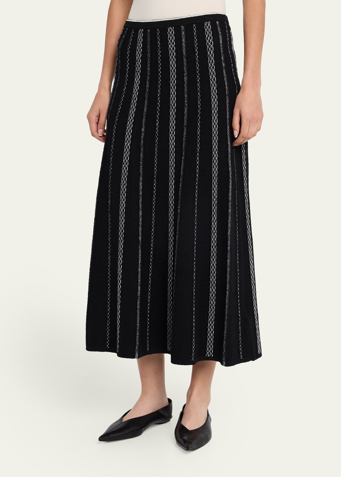 Proenza Schouler White Label Morena Textured Knit Midi Skirt