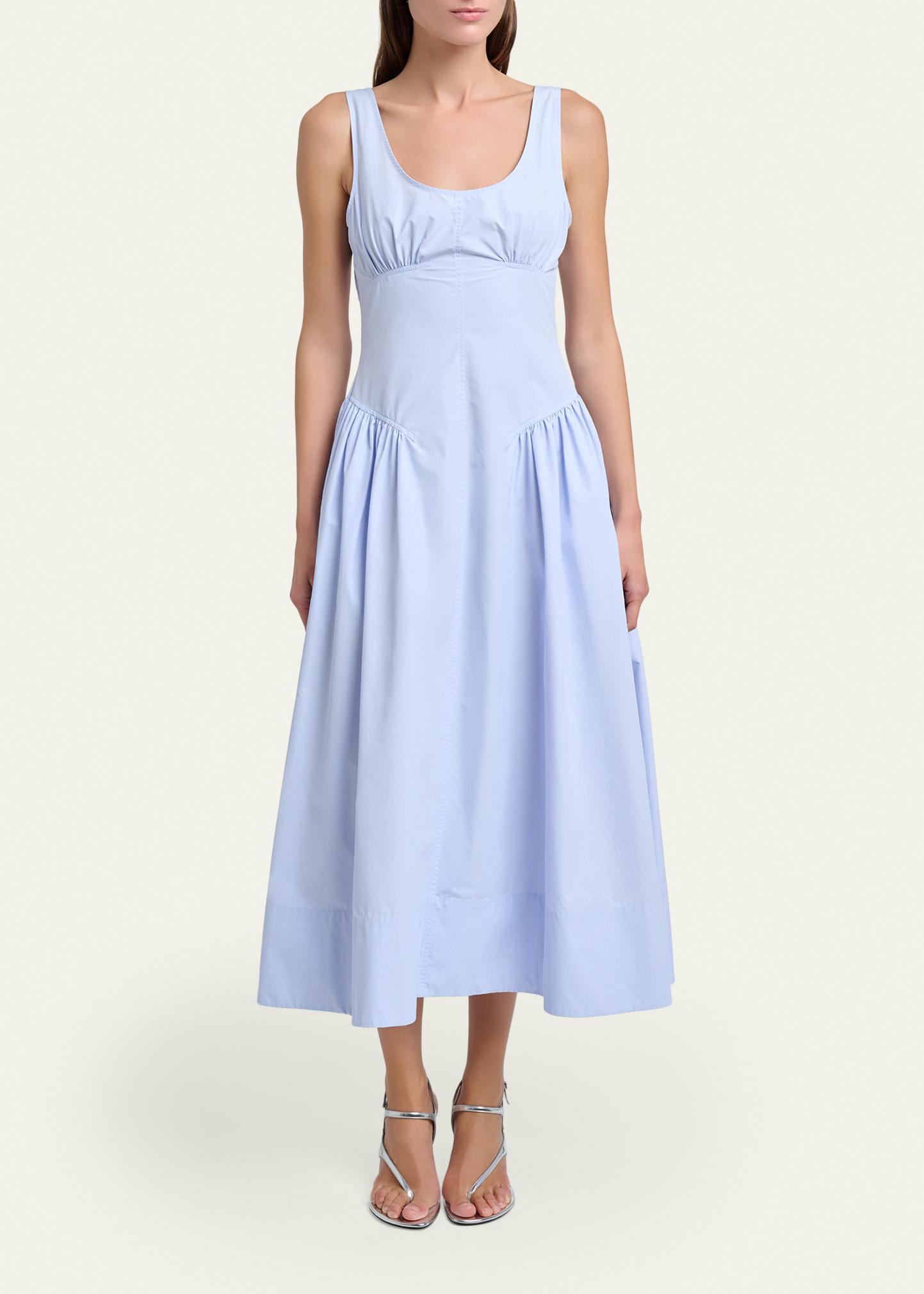 Proenza Schouler White Label Kendall Drop-Waist Cotton Midi Dress