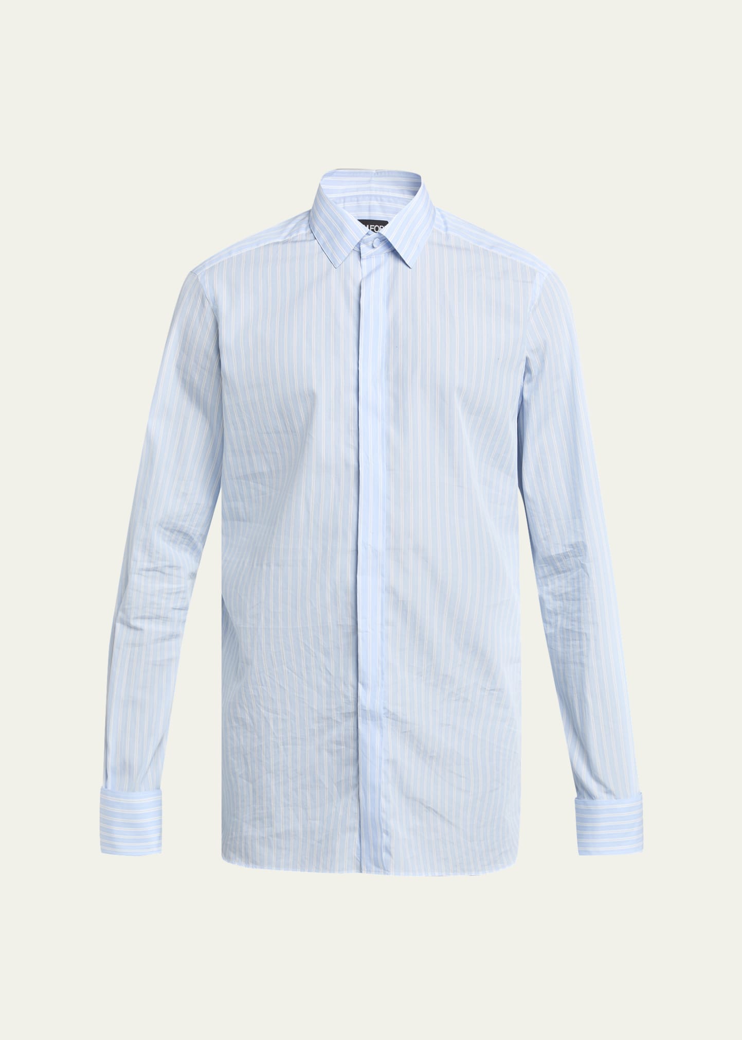 TOM FORD Men's Cotton Multi-Stripe French Cuff Sport Shirt