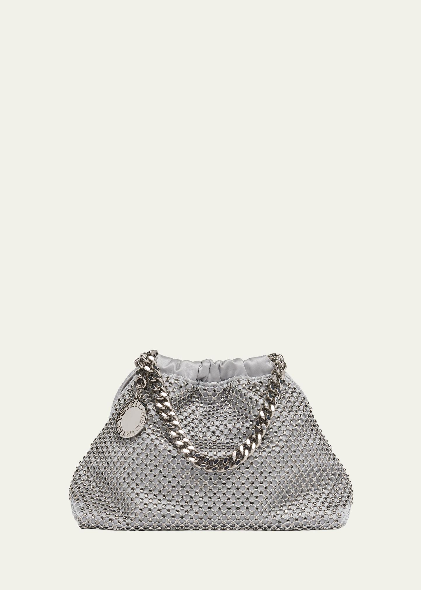 Stella McCartney Falabella Small Rhinestone Mesh Top Handle Bag