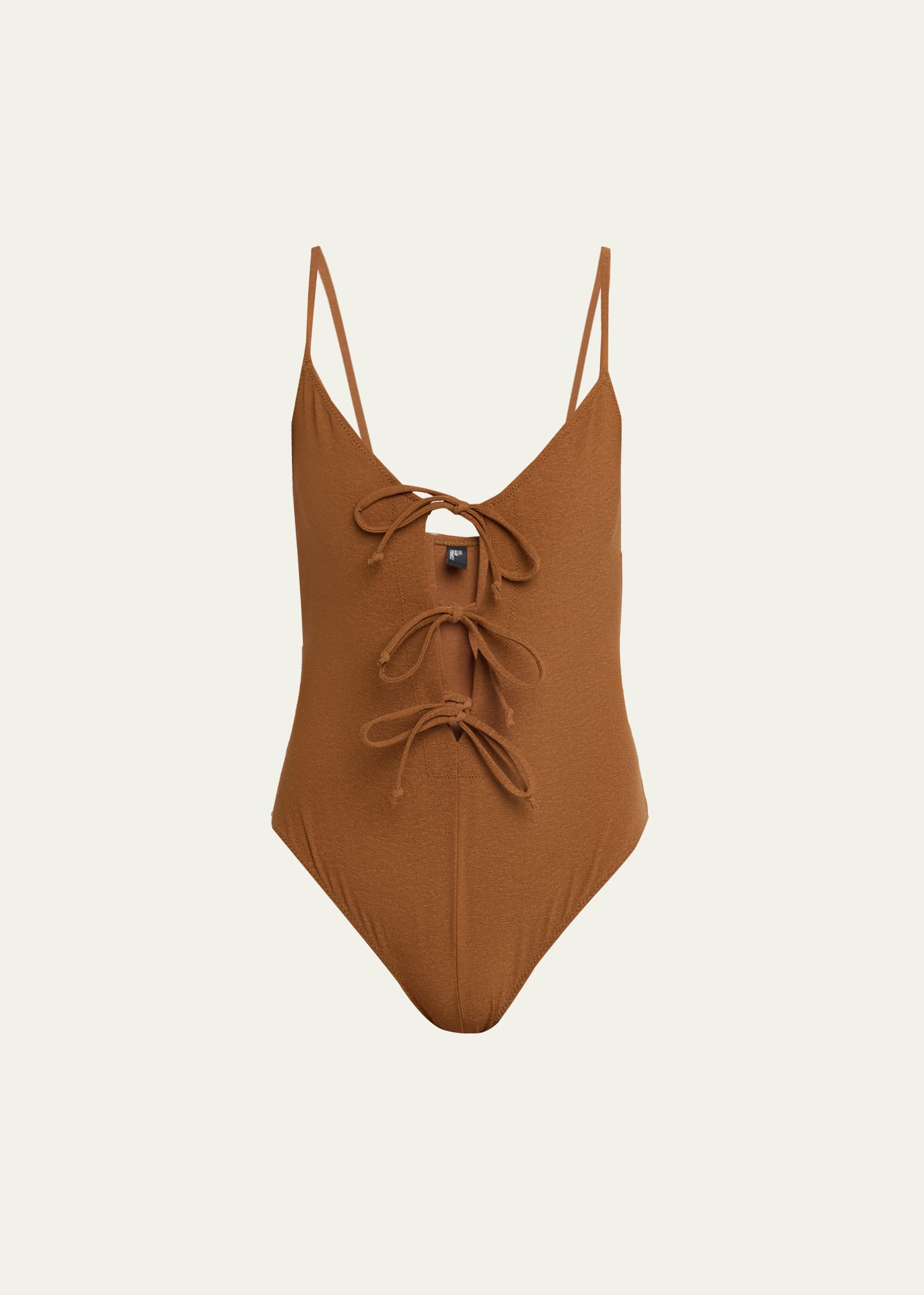 プランクプロジェクト tan LEINWANDE PERVERZE ommo Lisa Marie Fernandez Three Tie-Front One-Piece Swimsuit - Bergdorf