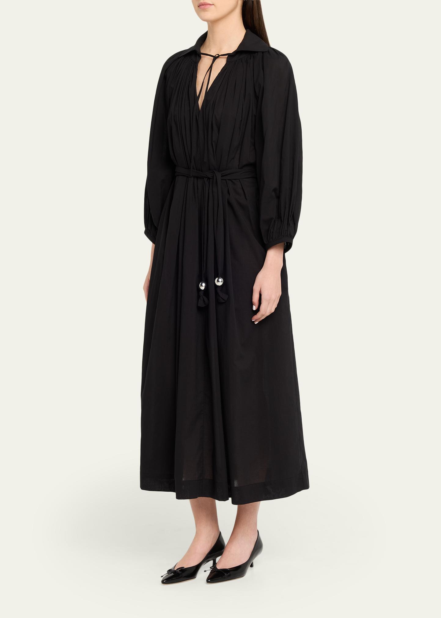 Lisa Marie Fernandez Poet Belted Maxi Dress - Bergdorf Goodman