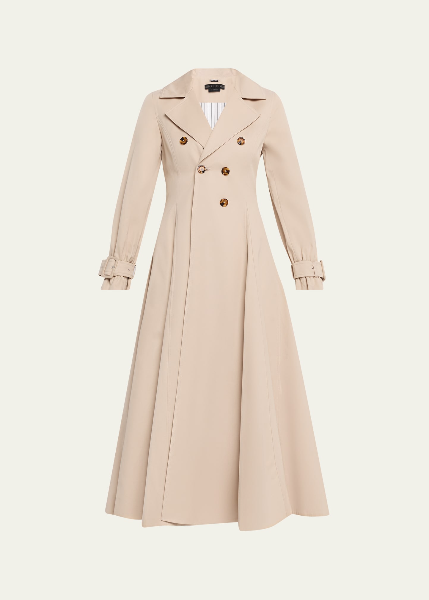 ALICE + OLIVIA Ellie Godet Trench Coat - Bergdorf Goodman