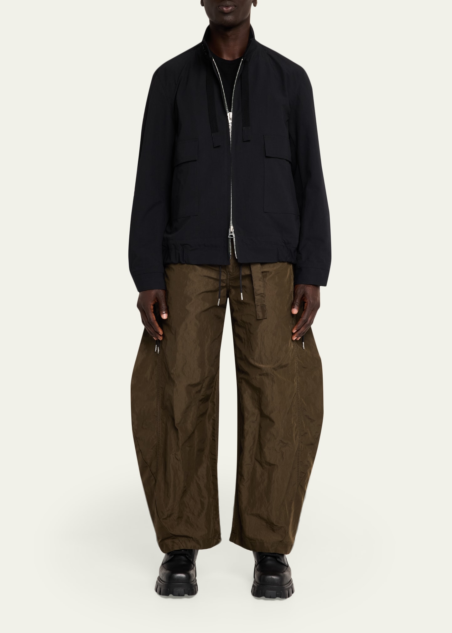 SACAI Weathercloth Full-Zip Nylon Jacket - Bergdorf Goodman