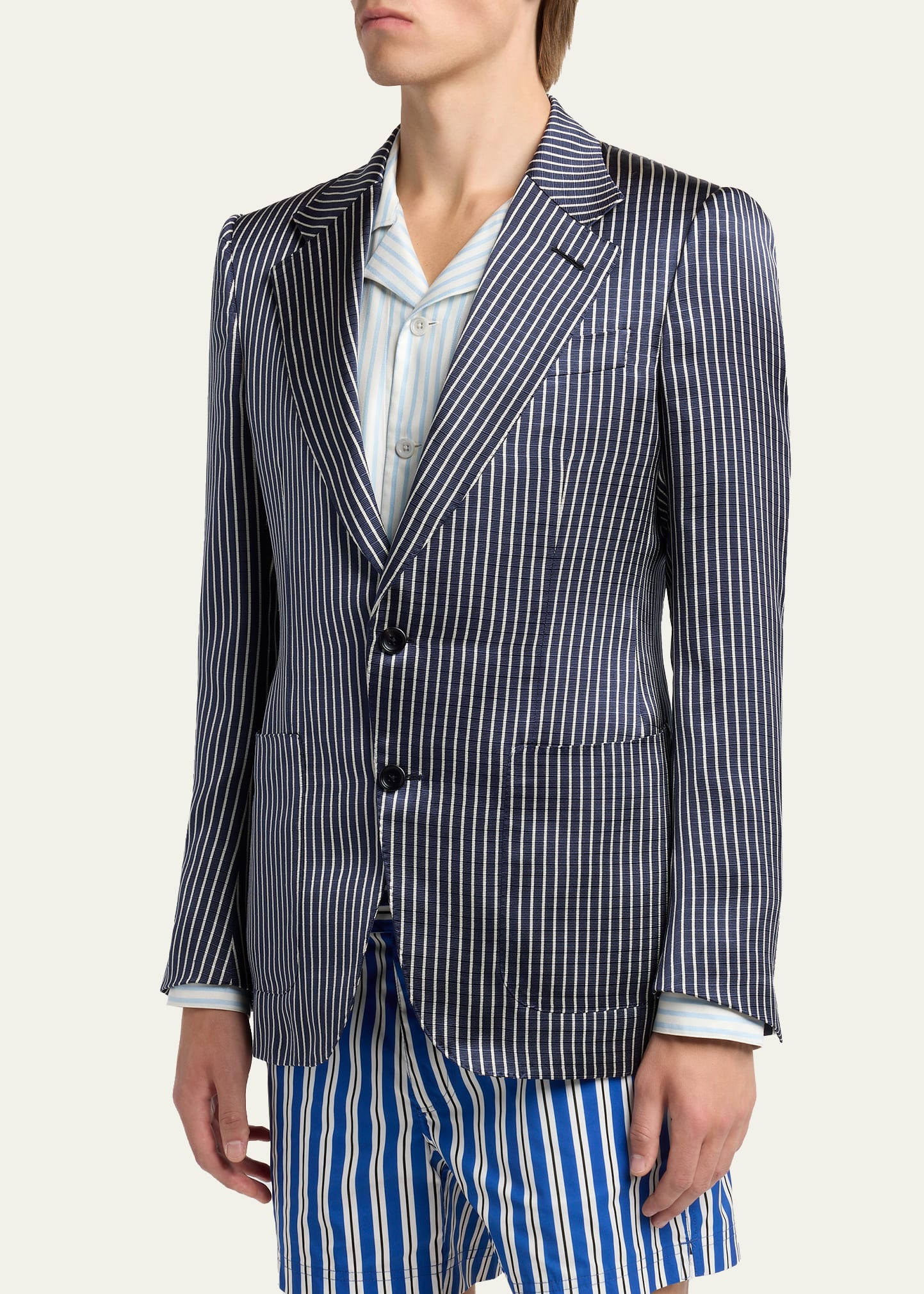 TOM FORD Men's Silk Faille Stripe Sport Coat - Bergdorf Goodman