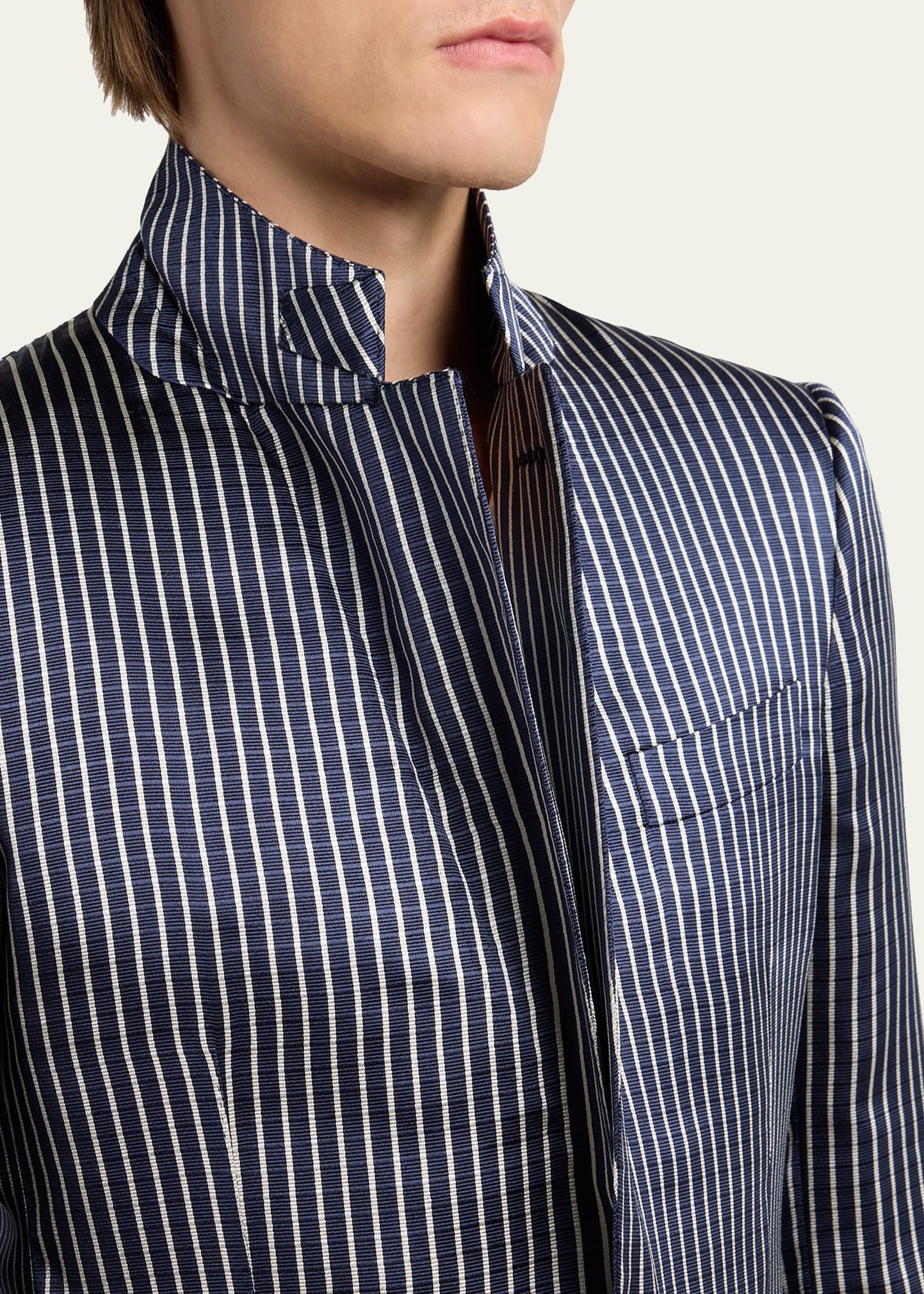 TOM FORD Men's Silk Faille Stripe Sport Coat - Bergdorf Goodman