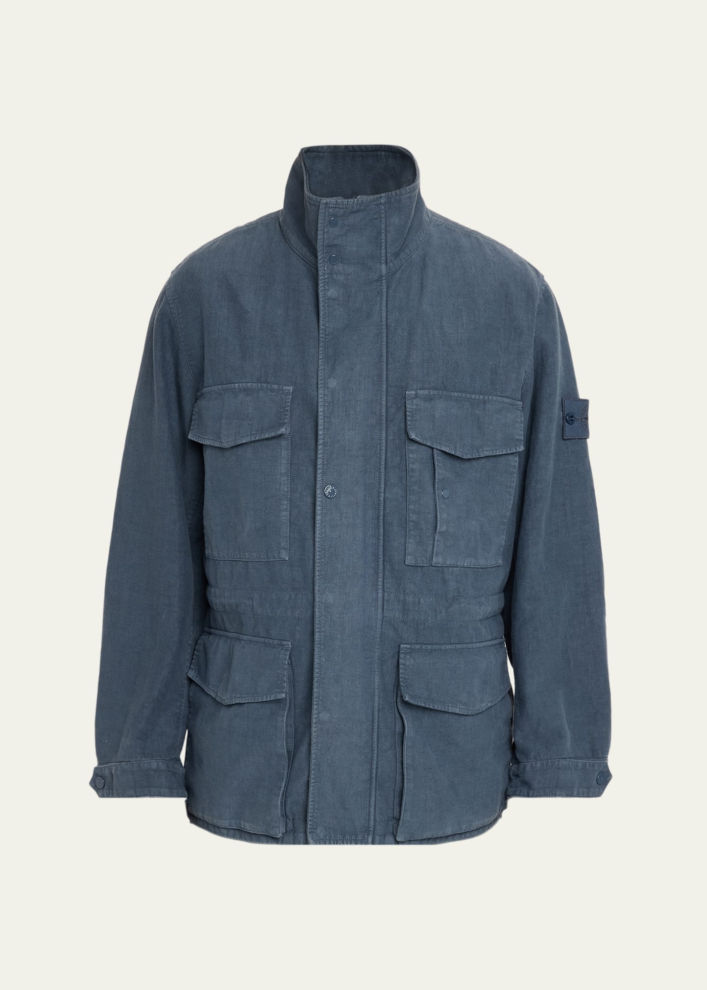 Stone Island Men's Ghost Linen-Blend Field Jacket - Bergdorf Goodman