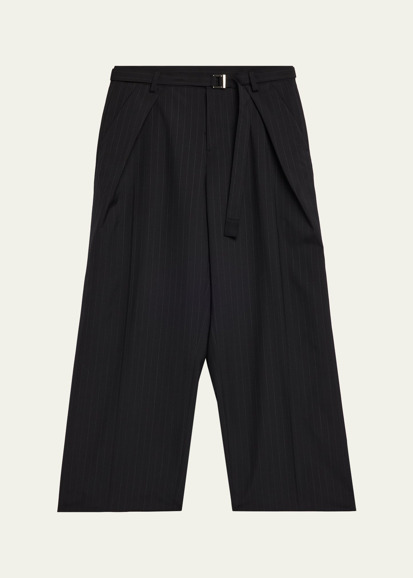 SACAI Chalk Stripe Wool Pants - Bergdorf Goodman