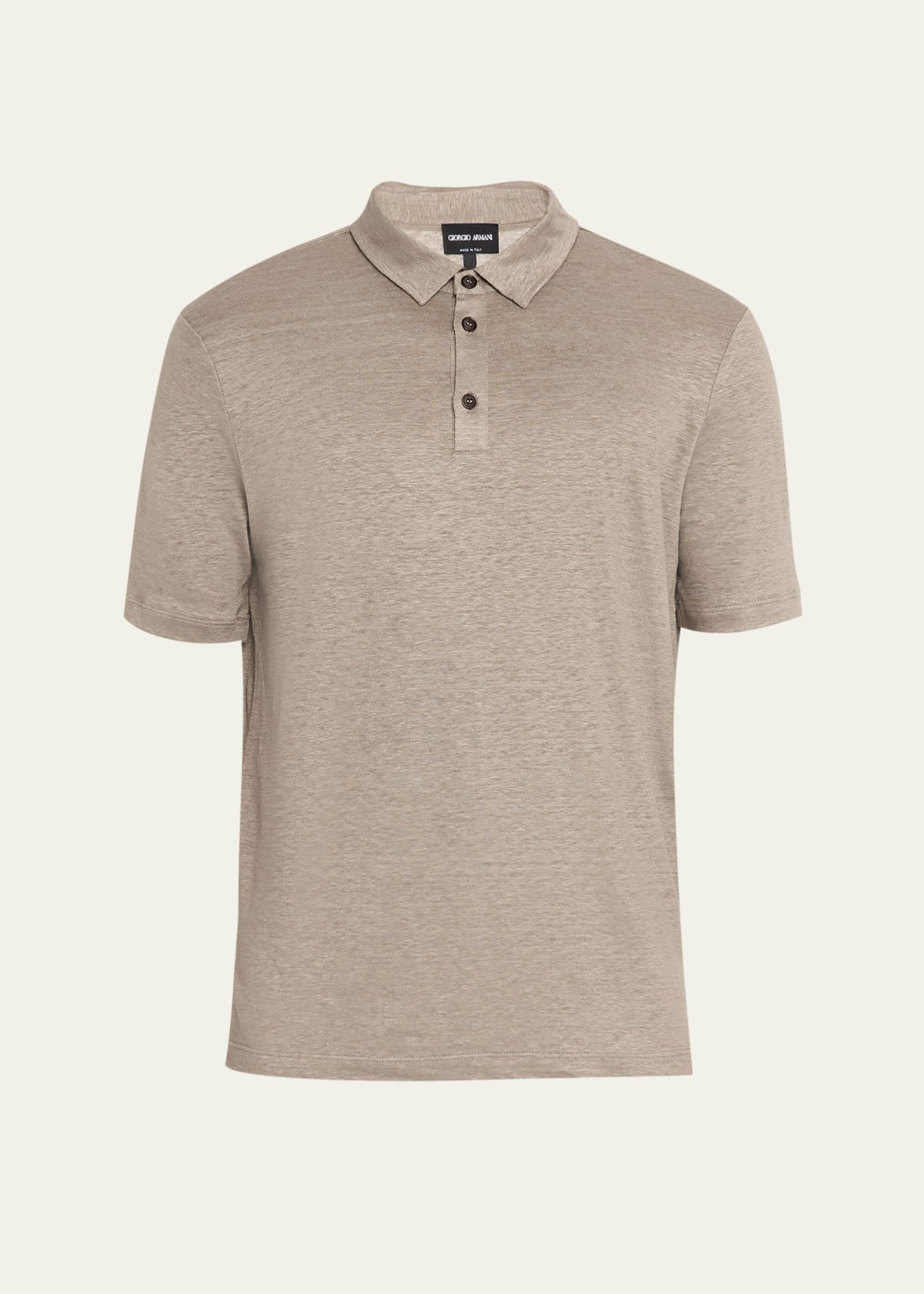 Giorgio Armani Men's Solid Linen Polo Shirt - Bergdorf Goodman