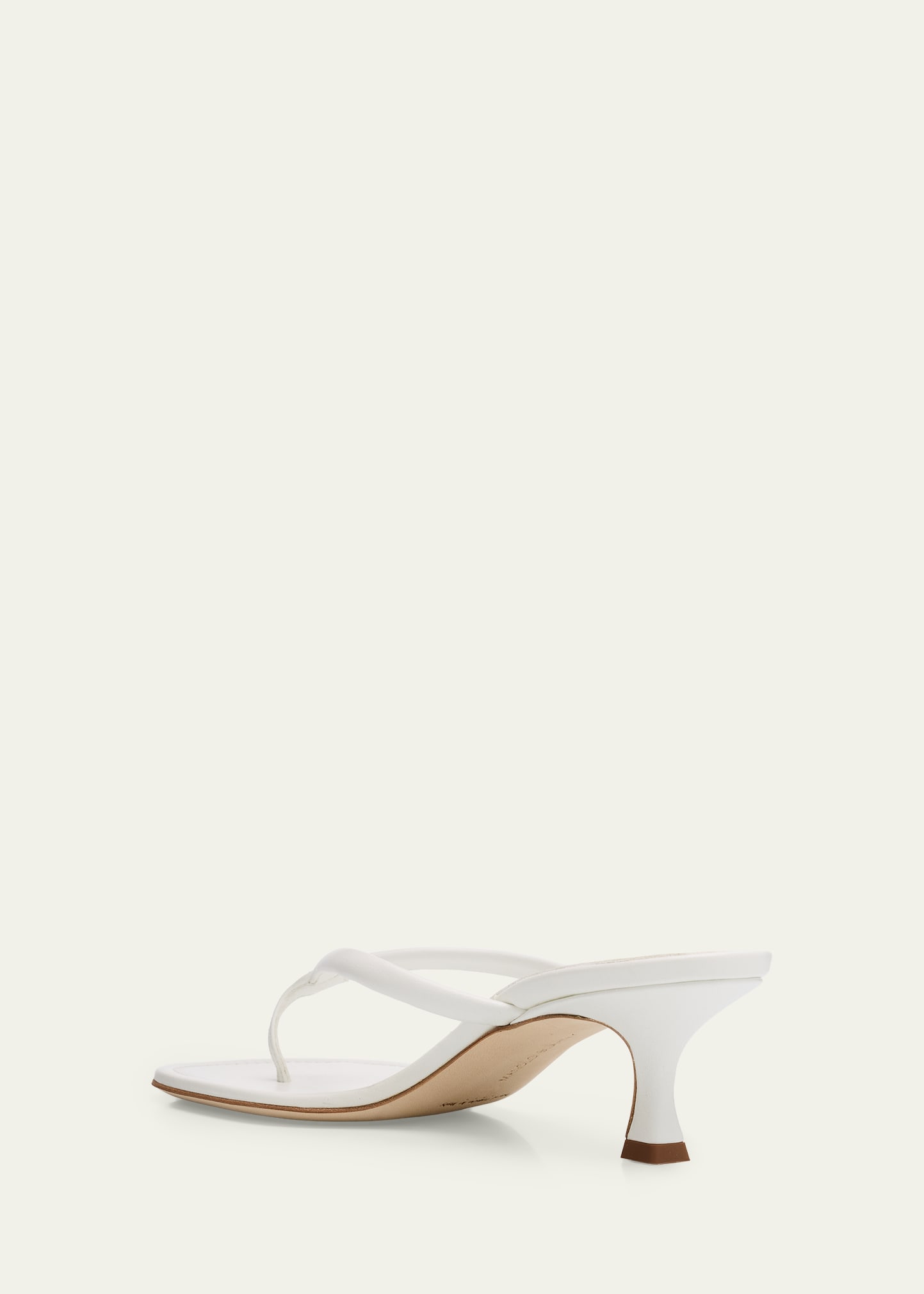 Manolo Blahnik 50mm Paterno Leather Thong Sandals - Bergdorf Goodman