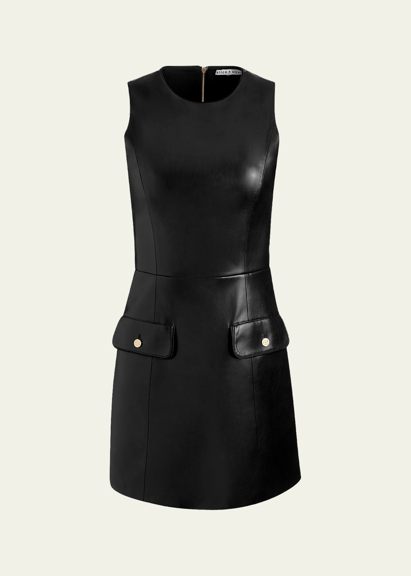 ALICE + OLIVIA Marcella Vegan Leather Mini Dress - Bergdorf Goodman