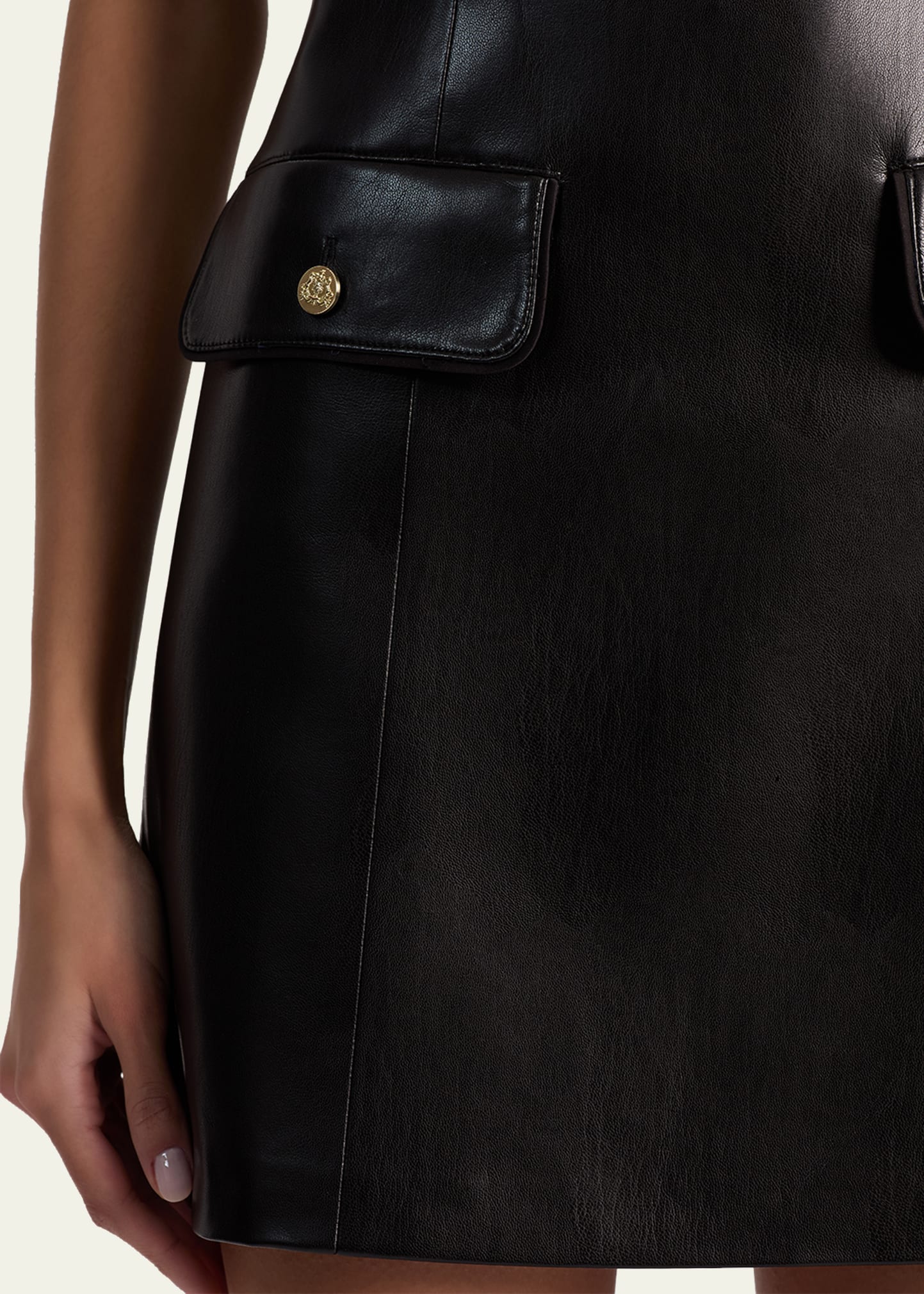 ALICE + OLIVIA Marcella Vegan Leather Mini Dress - Bergdorf Goodman