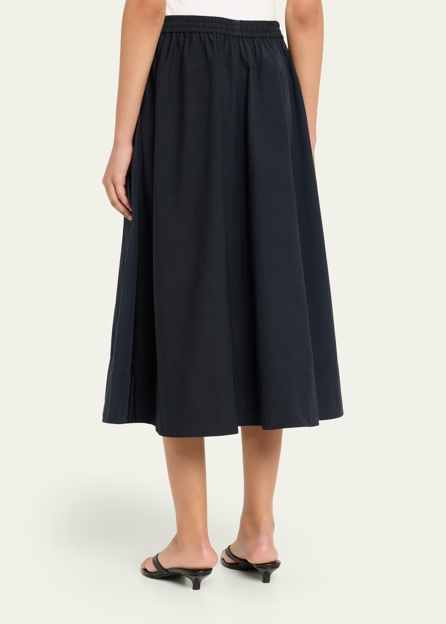 A.L.C. Remy Drawstring Technical Cotton Midi Skirt - Bergdorf Goodman