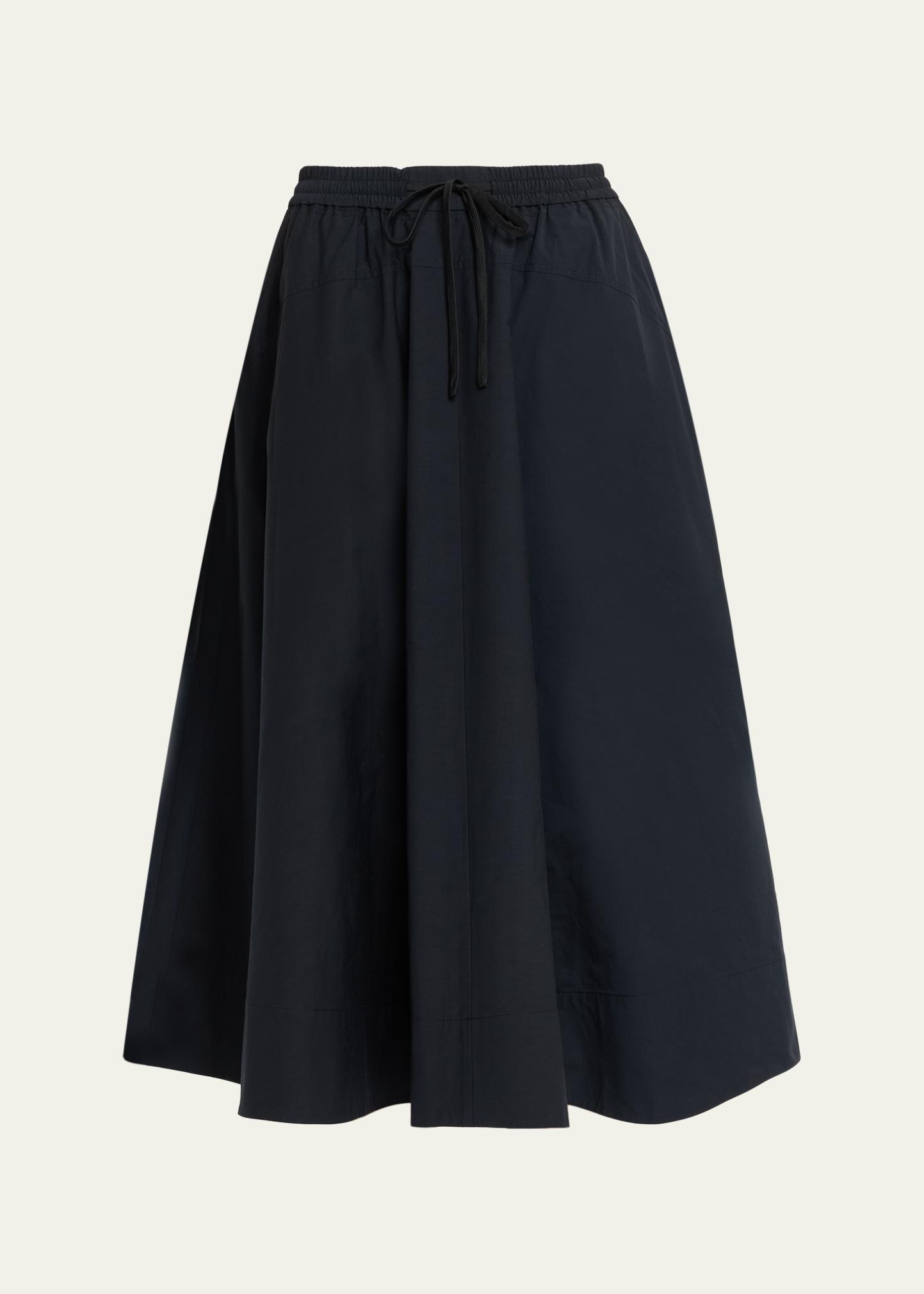 A.L.C. Remy Drawstring Technical Cotton Midi Skirt - Bergdorf Goodman
