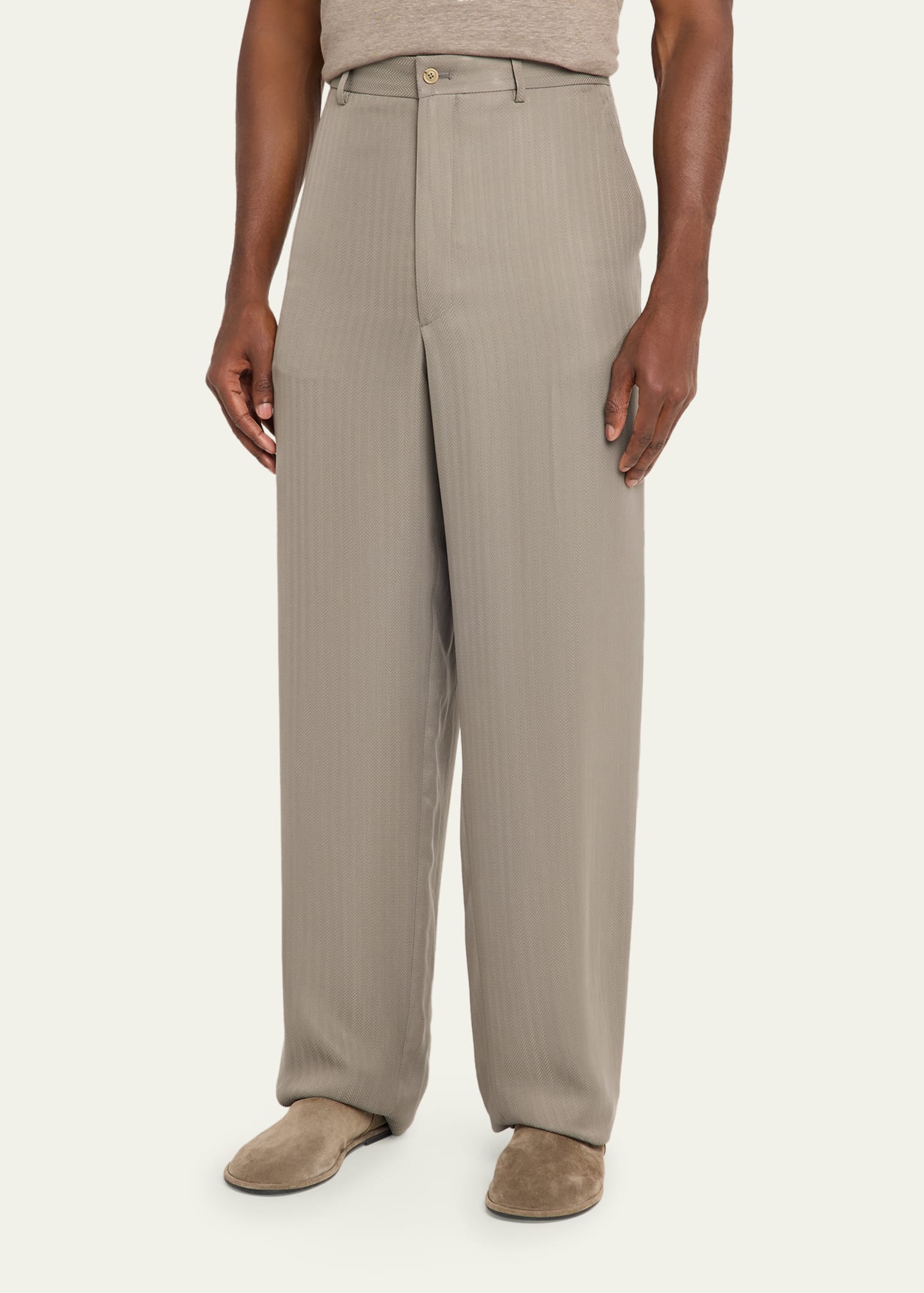 Giorgio Armani Straight-Leg Tailored Pants - Bergdorf Goodman