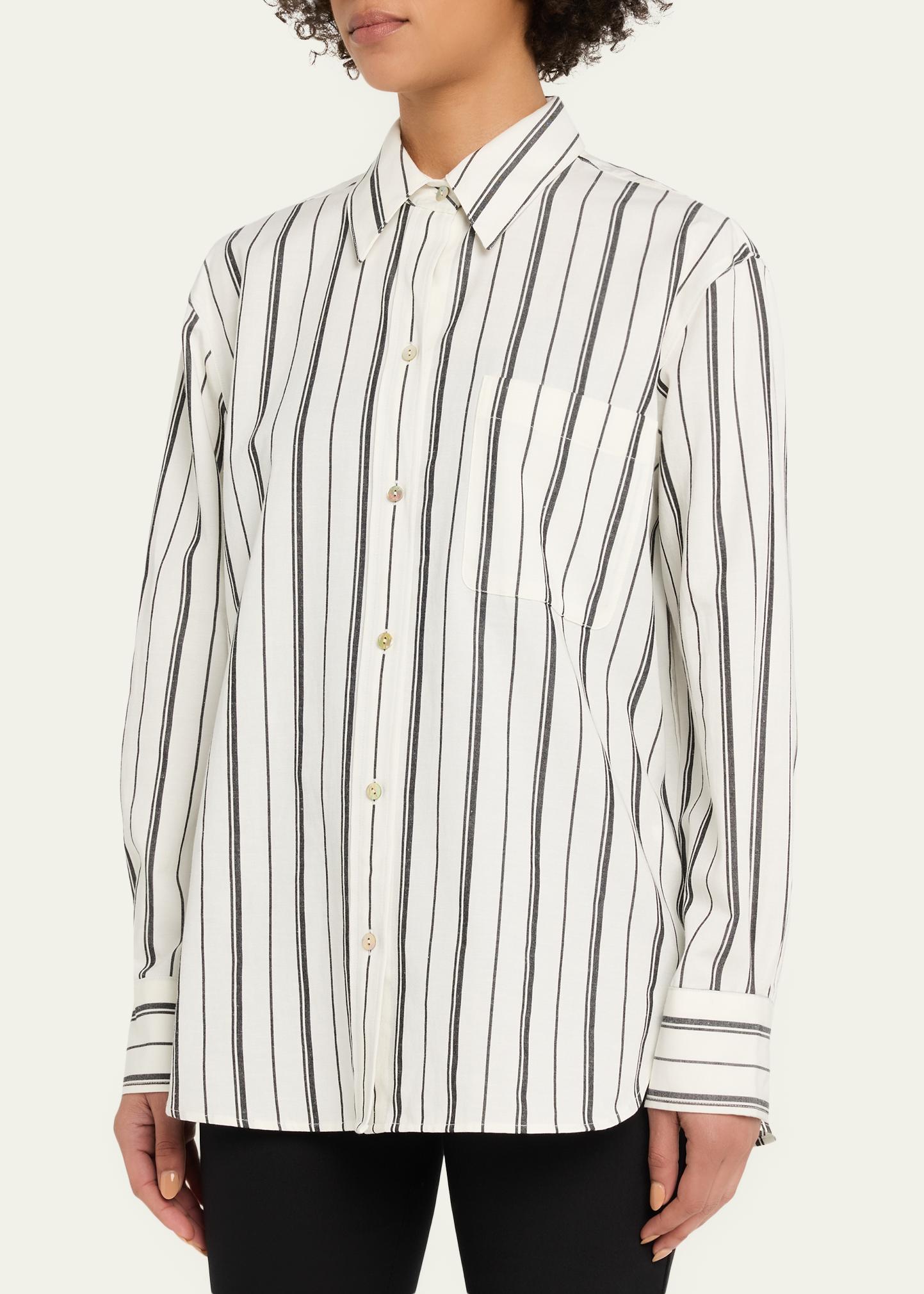Vince Resort Stripe Oversized Long-Sleeve Shirt - Bergdorf Goodman