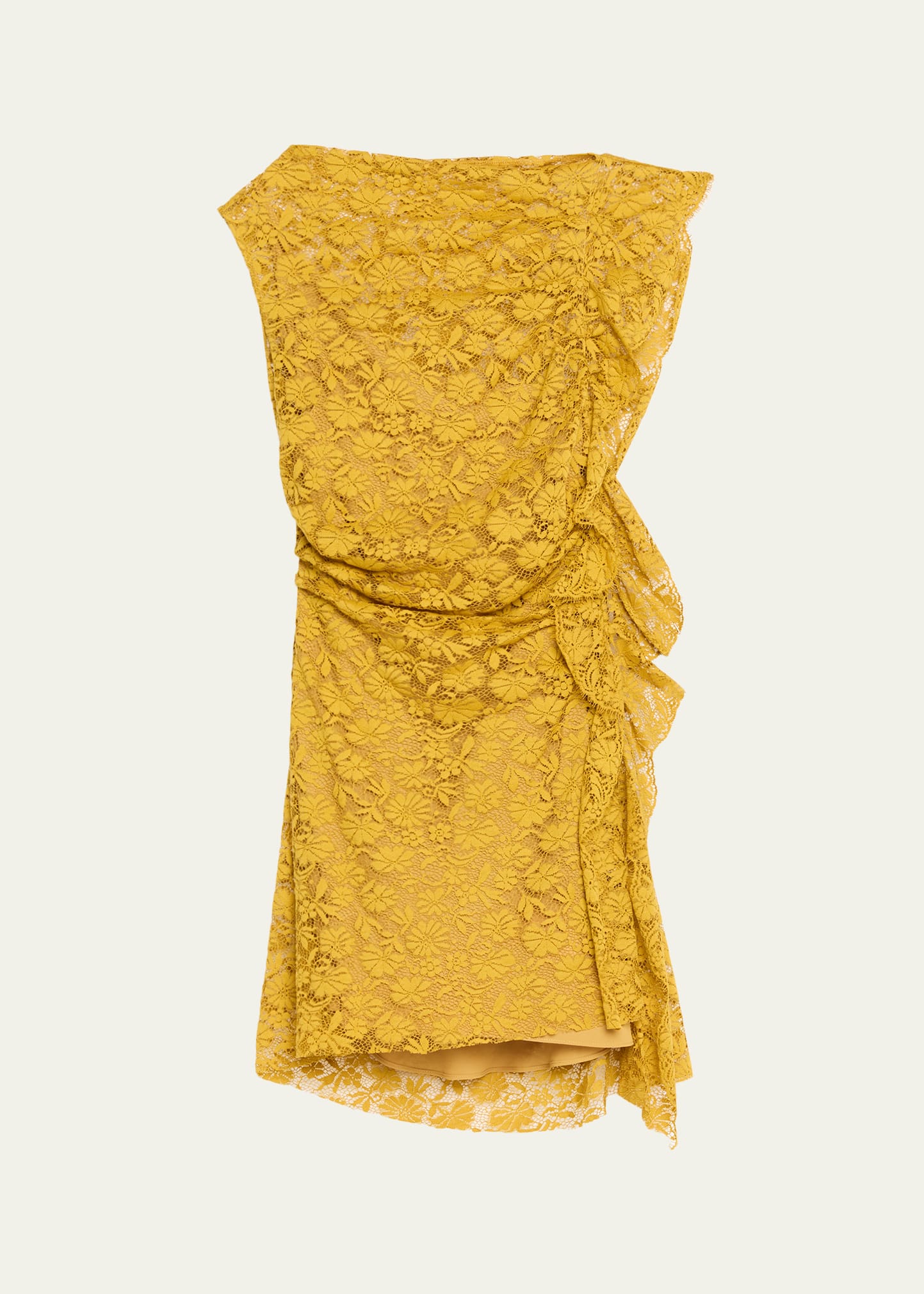 chinese dress ladies Amanda Lace Trim Maxi Dress in Butter Yellow