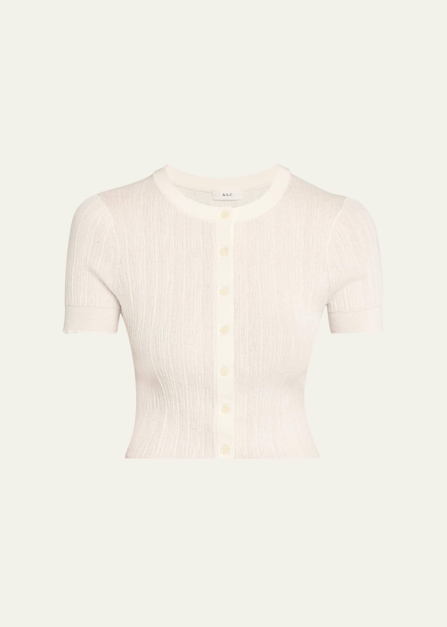 A.L.C. Lottie Textured Crop Cardigan - Bergdorf Goodman