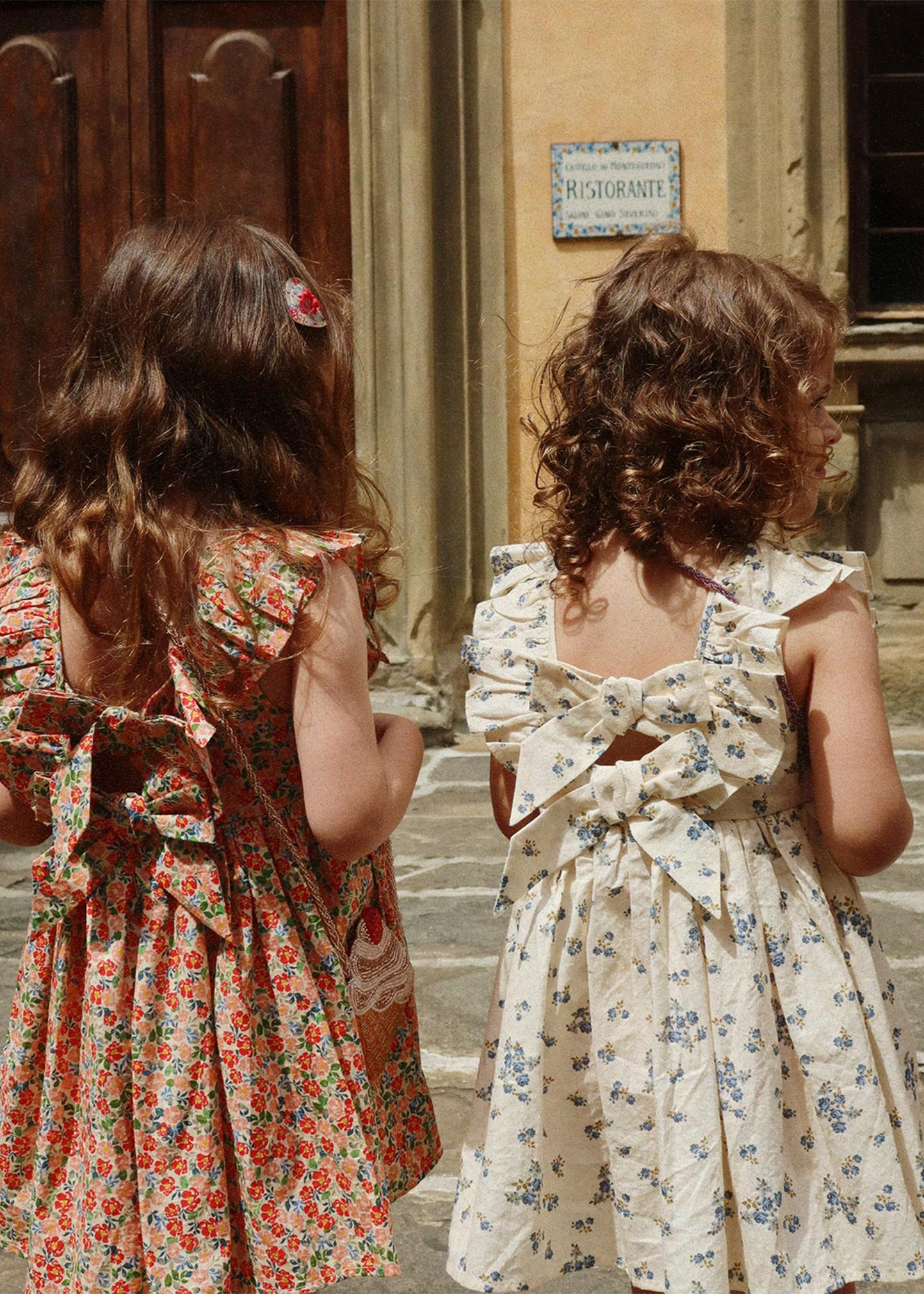 め*め様 konges sloejd SALLY DRESS 2y 新品未使用 Konges Slojd Girl's Cianna Floral Organic Cotton Dress with Bows