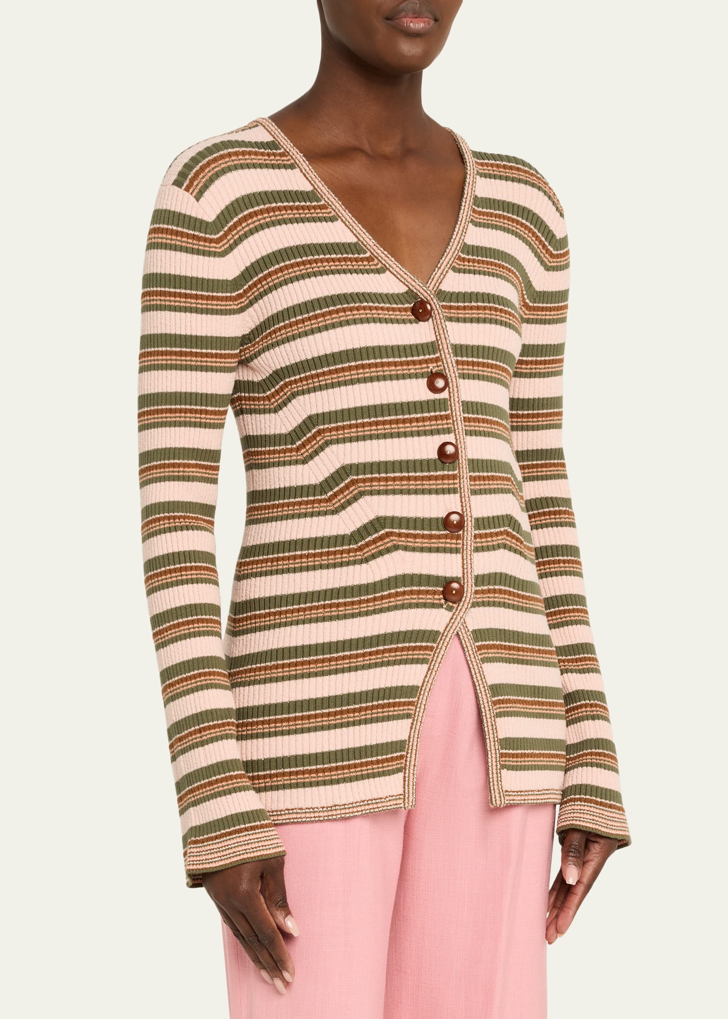 Veronica Beard Grazia Stripe Cardigan - Bergdorf Goodman