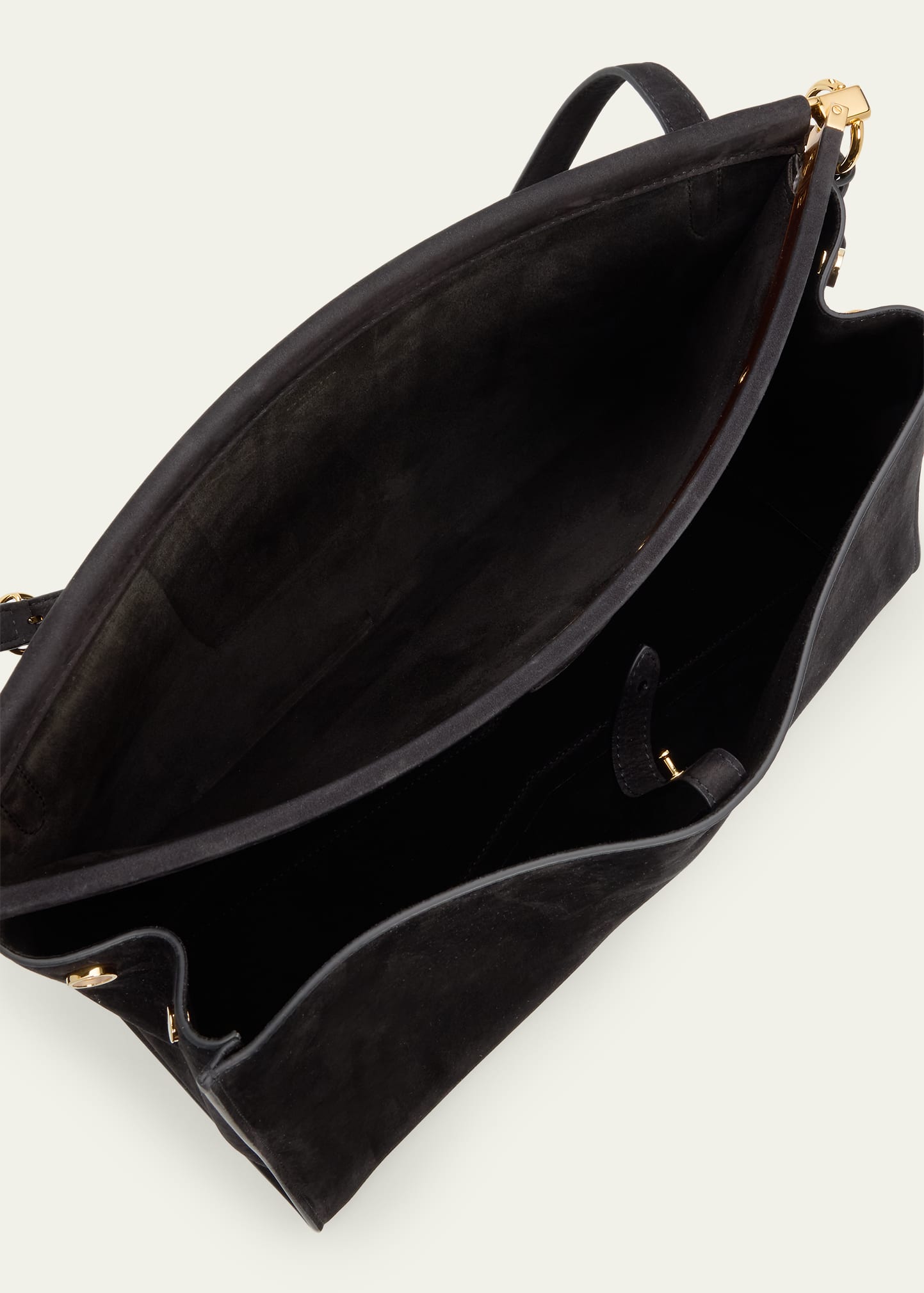 ALAÏA Le Click Large East-West Suede Shoulder Bag - Bergdorf Goodman