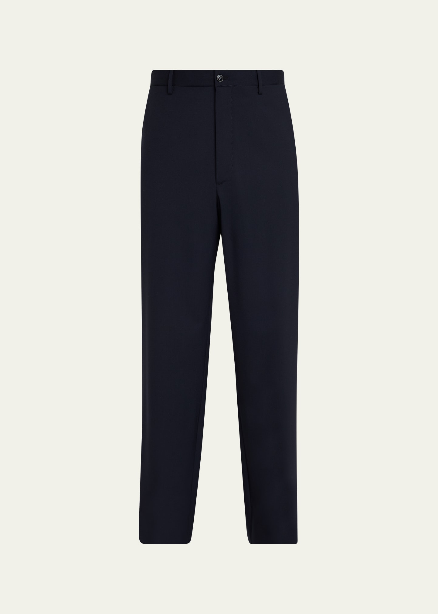 Giorgio Armani Men's Virgin Wool Flat Front Trousers - Bergdorf