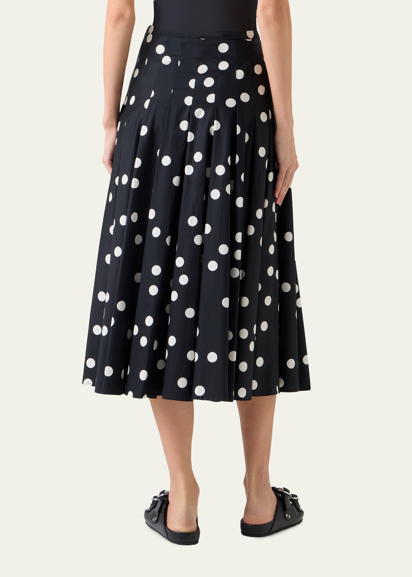 Akris punto Cotton Polka Dot Midi Skirt - Bergdorf Goodman