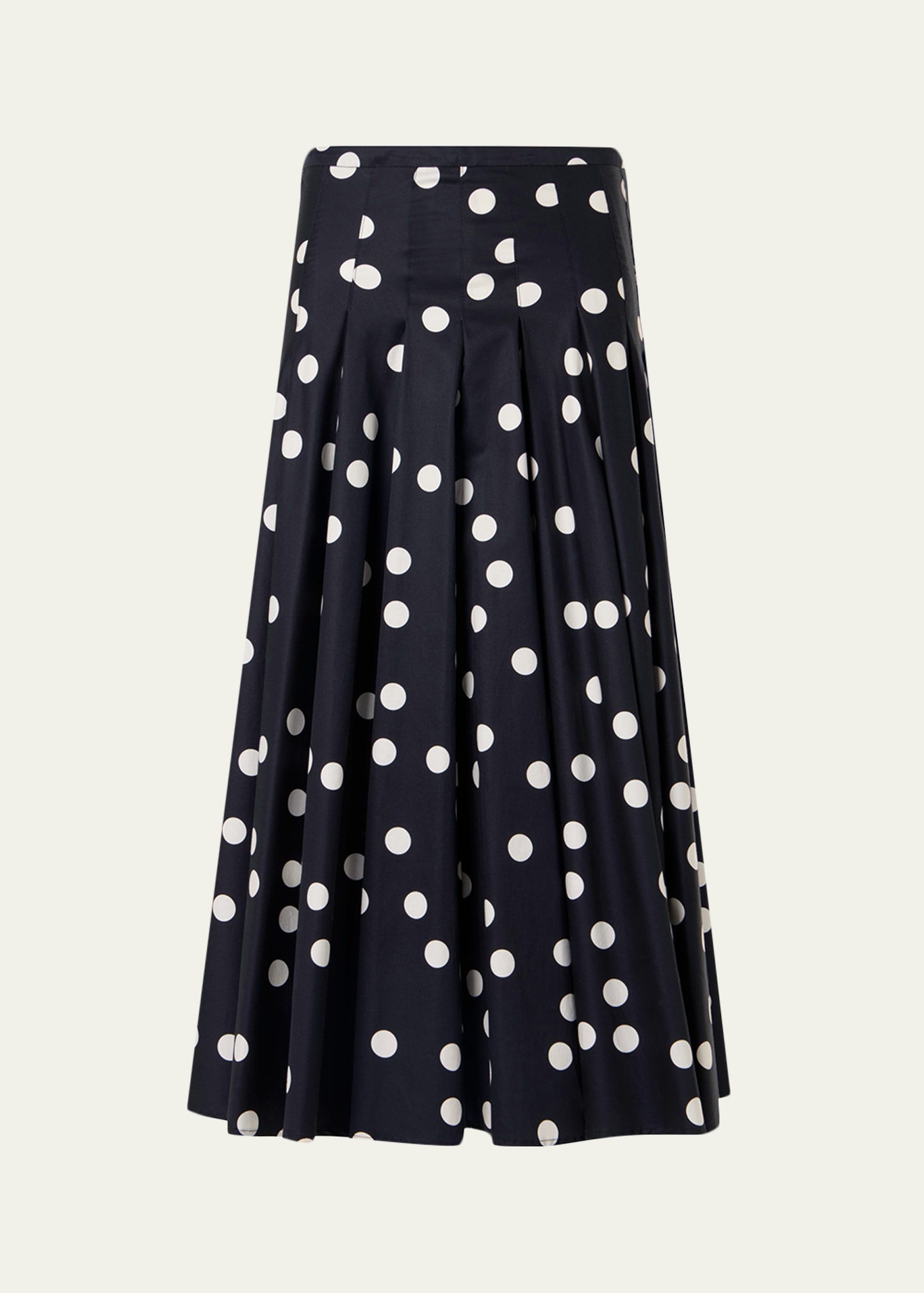 Akris punto Cotton Polka Dot Midi Skirt - Bergdorf Goodman