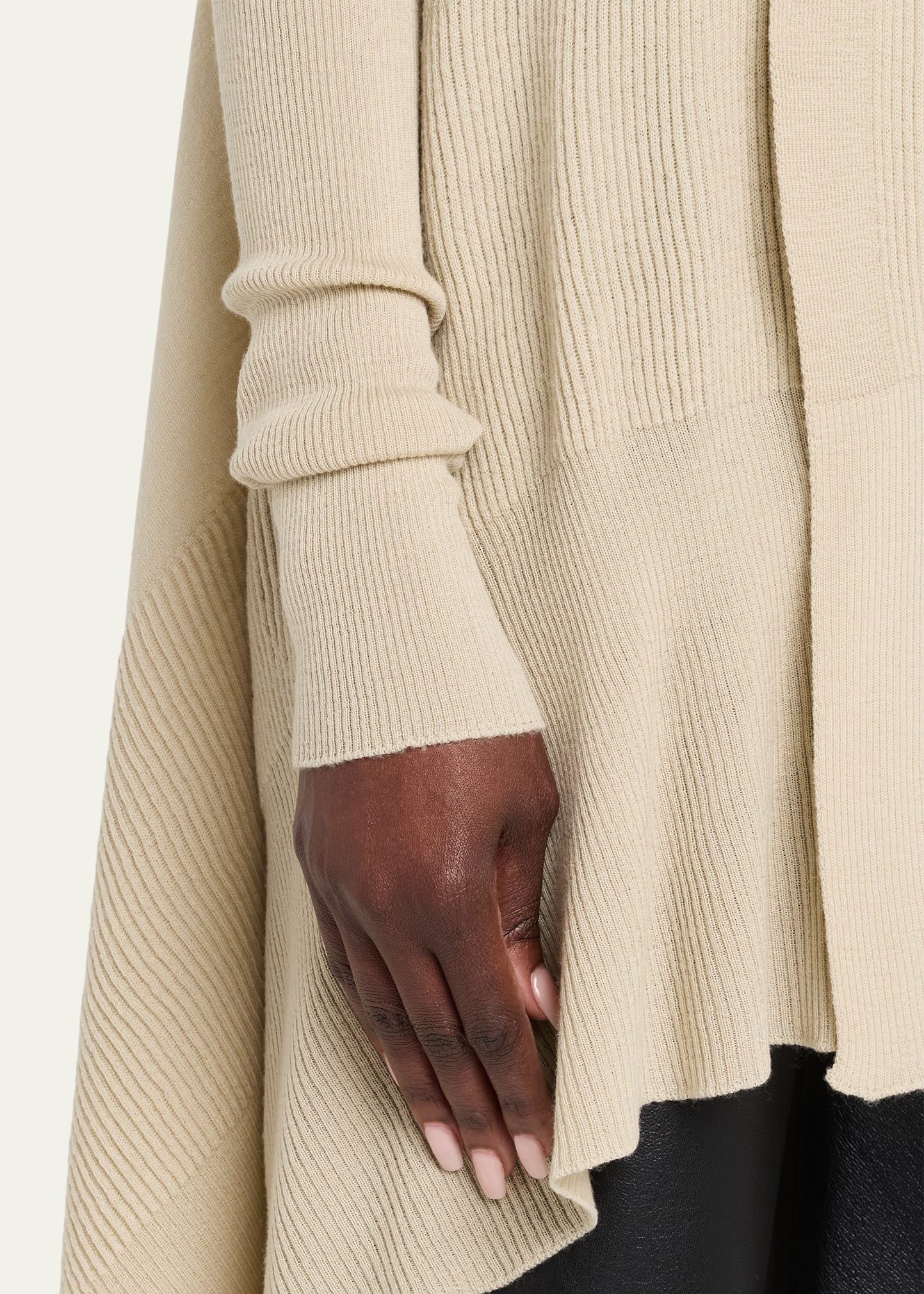 Rick Owens Wool Rib Wrap Cardigan - Bergdorf Goodman
