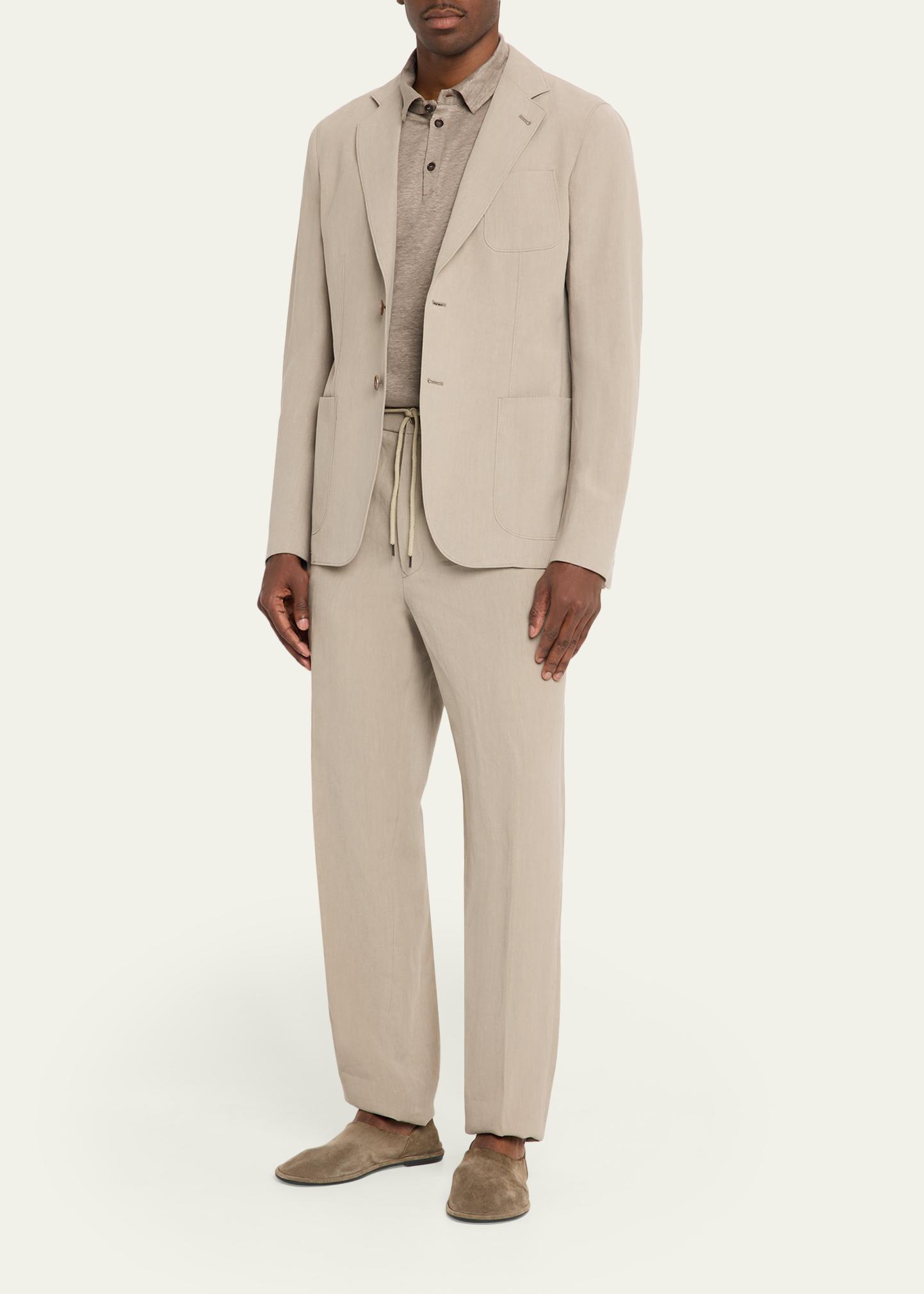 Giorgio Armani Linen Single-Breasted Jacket - Bergdorf Goodman