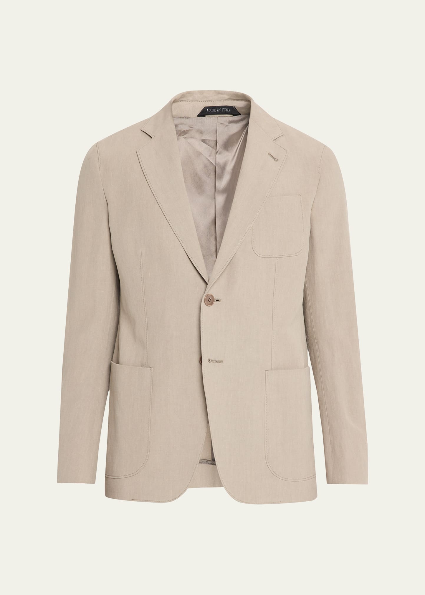 Giorgio Armani Linen Single-Breasted Jacket - Bergdorf Goodman