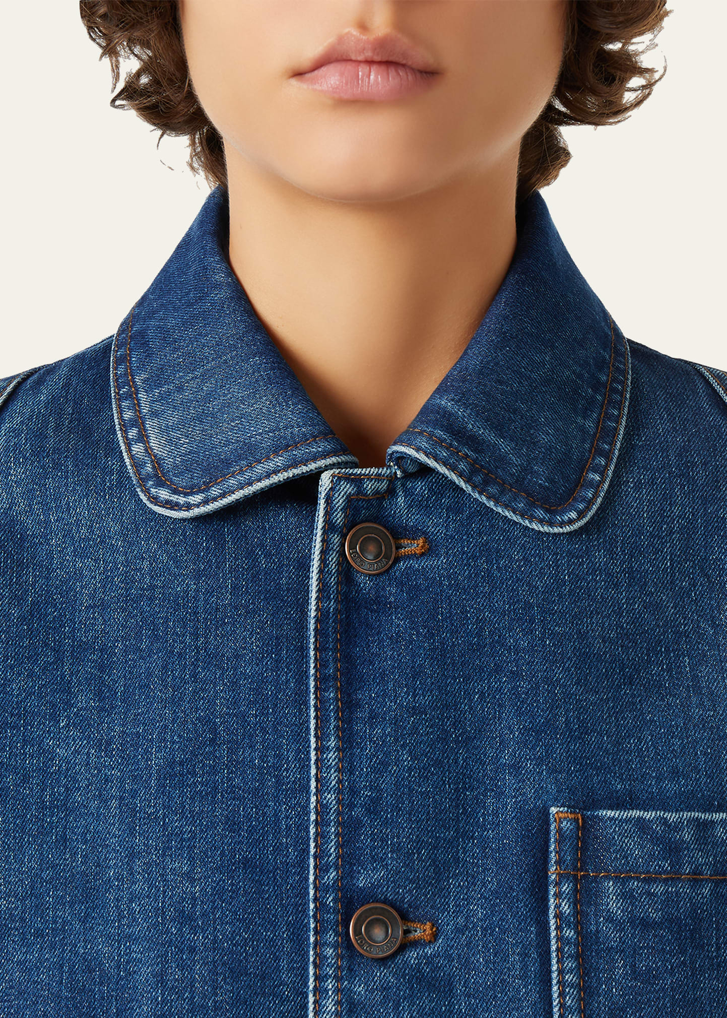 Loro Piana Nichi Denim Silk Jacket - Bergdorf Goodman