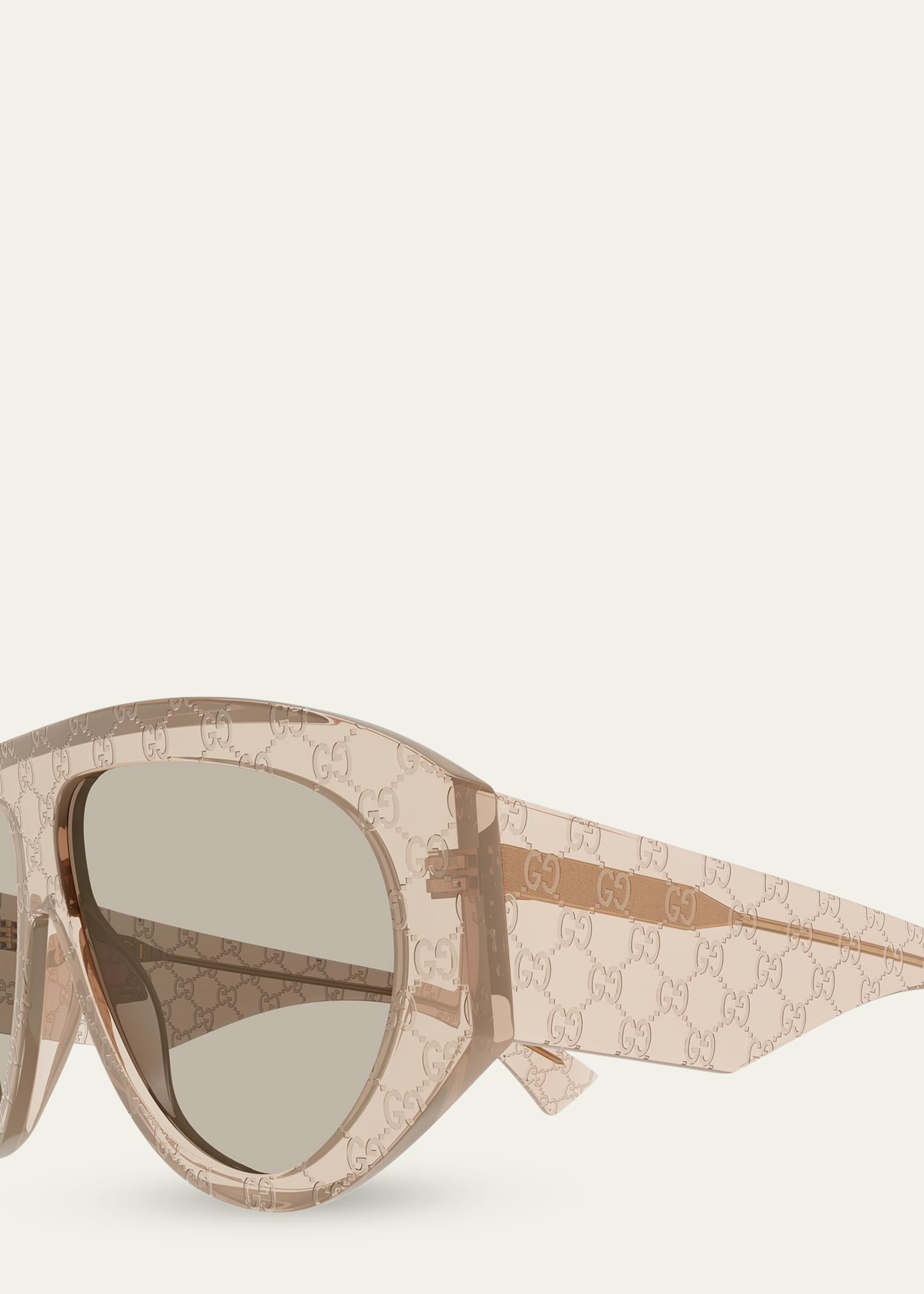 Gucci Men's GG2128S-005 GG Acetate and Bio-Nylon Oval Sunglasses